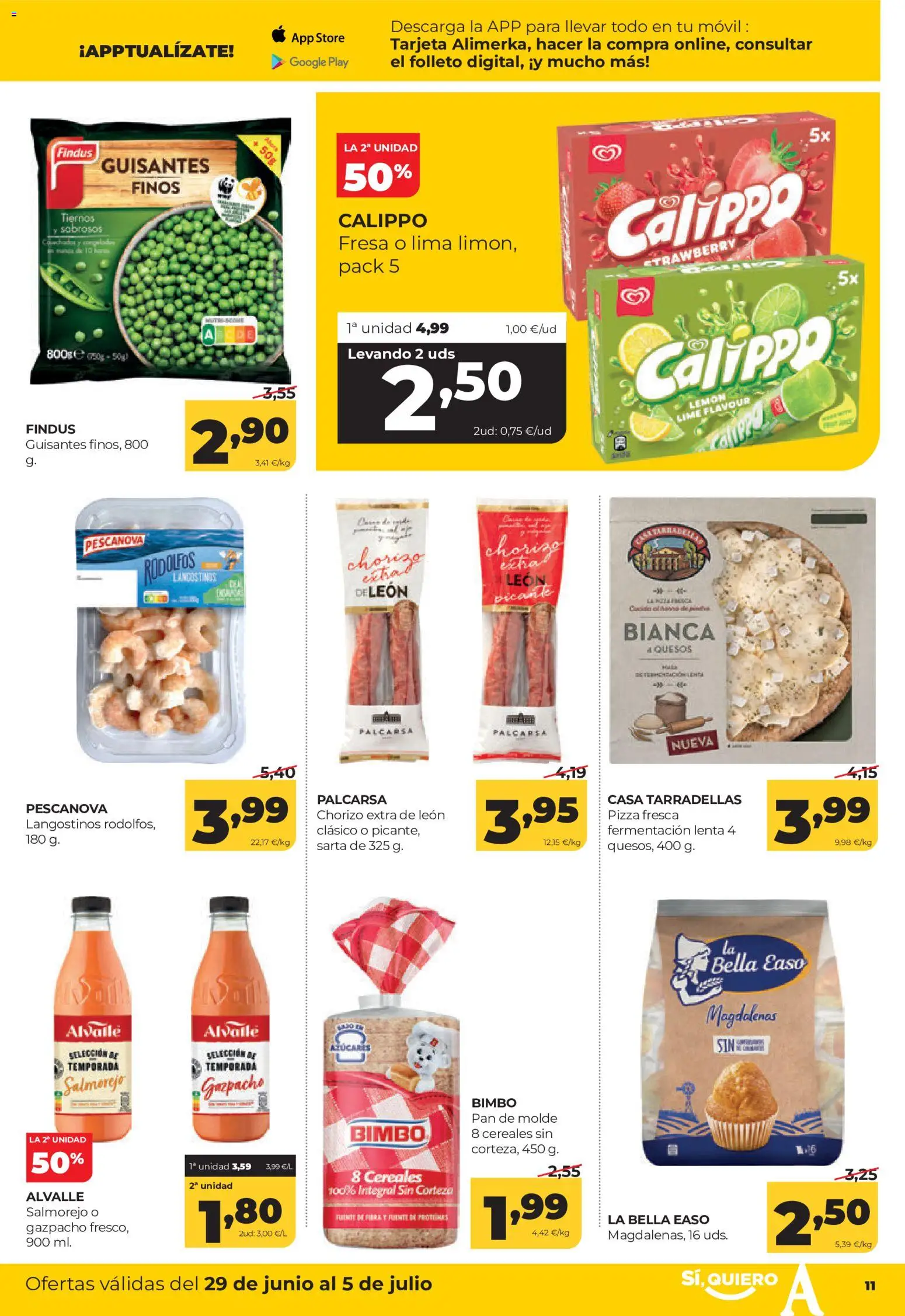 Alimerka folleto Castilla y León │ válido desde el 29/06/2026 | Página: 11 | Productos: Lima, Pan, Cereales, Pan de molde