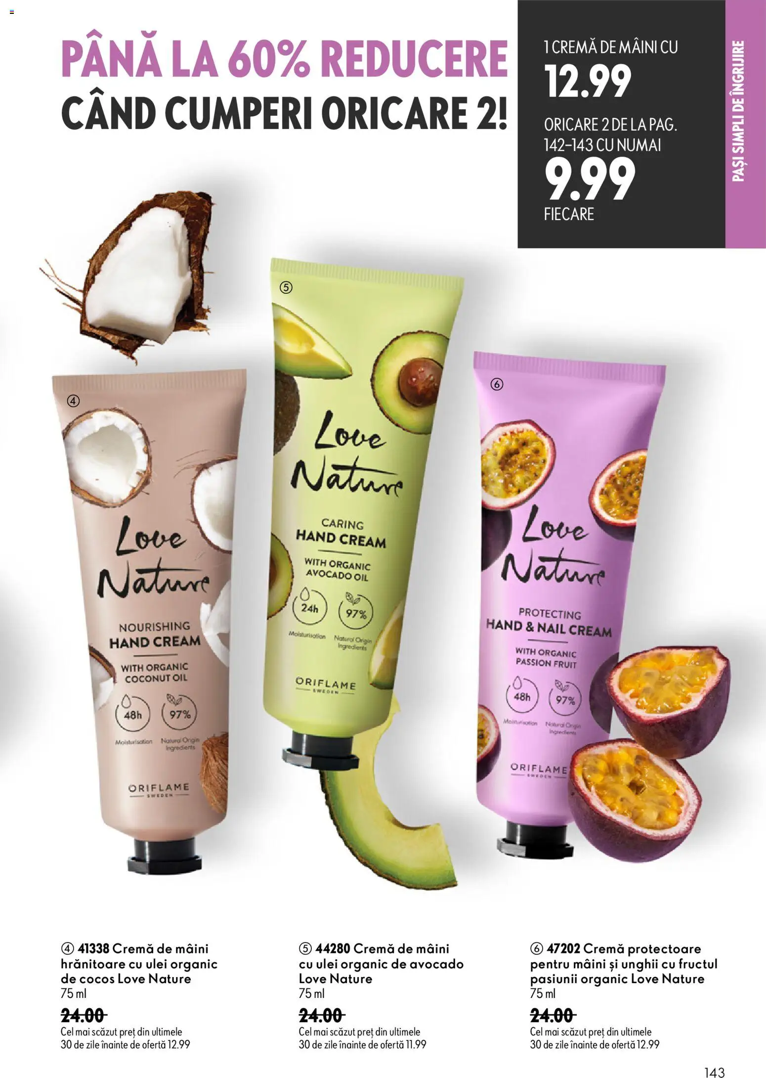 Noul catalog Oriflame – valabil de la 19.08.2026 | Pagină: 143 | Produse: Cremă, Ulei, Cremă de mâini, Avocado
