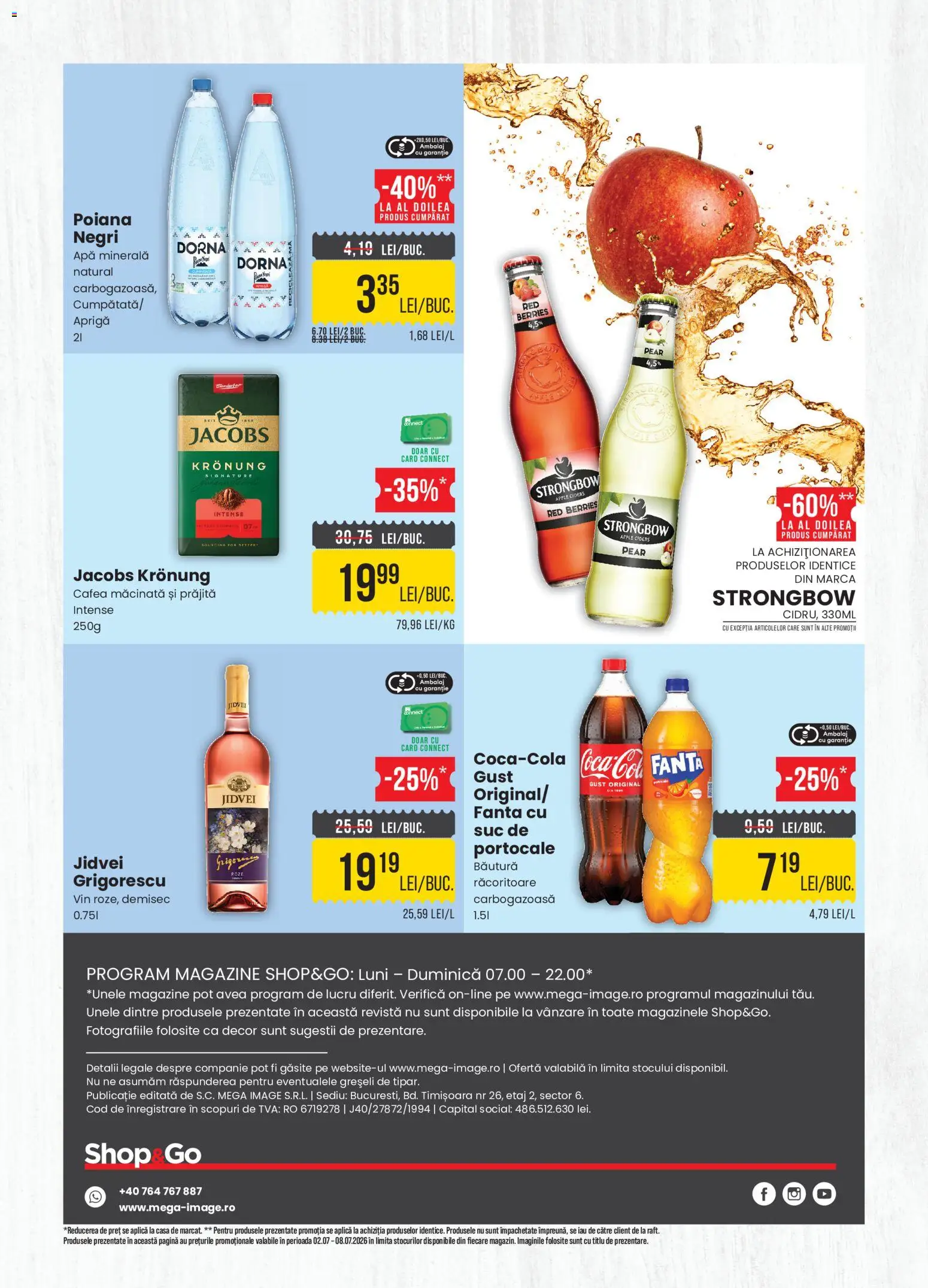 Noul catalog Mega Image – valabil de la 02.07.2026 | Pagină: 4 | Produse: Apple, Vin, Portocale, Apă