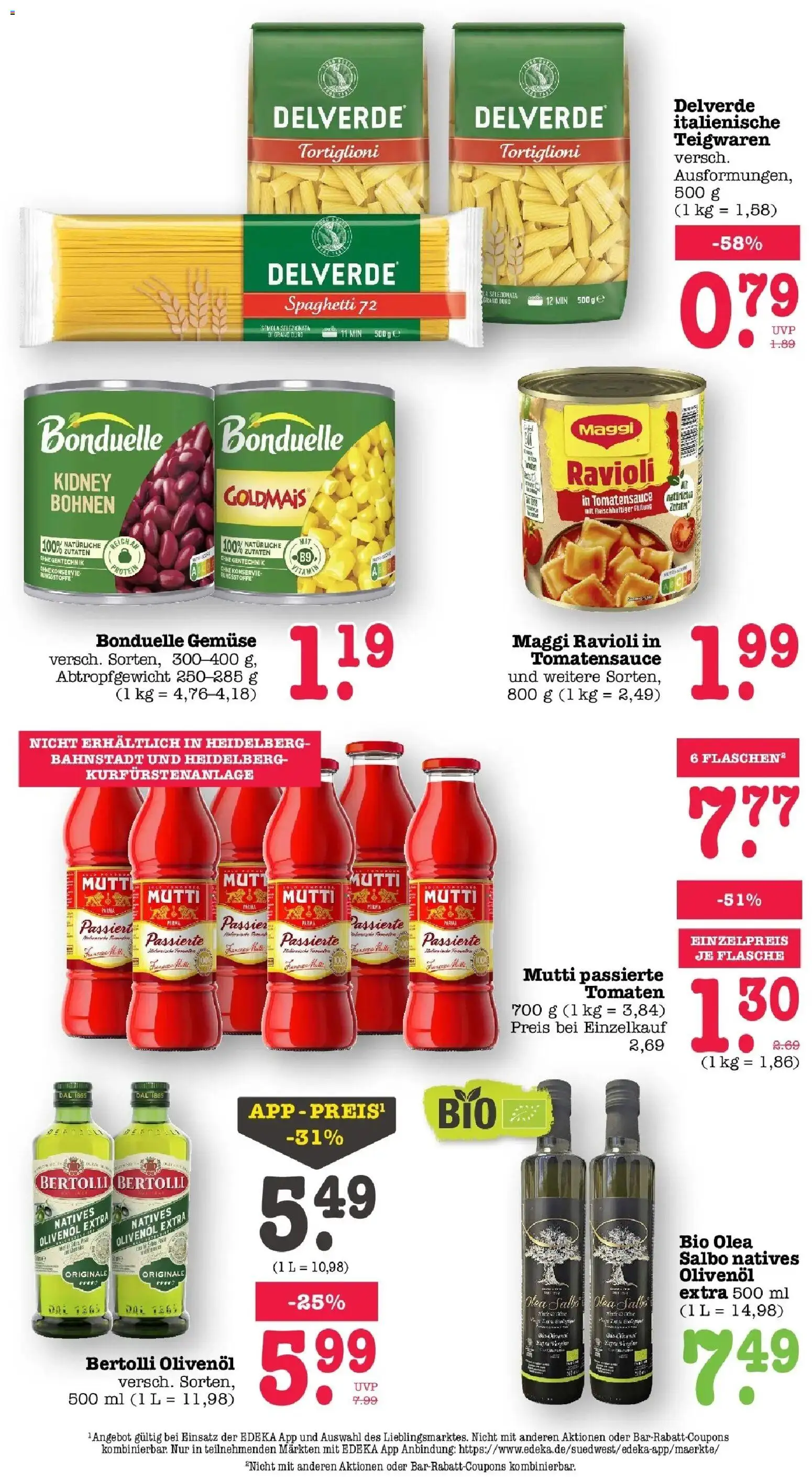 Edeka Prospekt Heidelberg (ab 17.08.2026) » Angebote Online | Seite: 39 | Produkte: Maggi, Olivenol, Bertolli olivenol, Gemüse