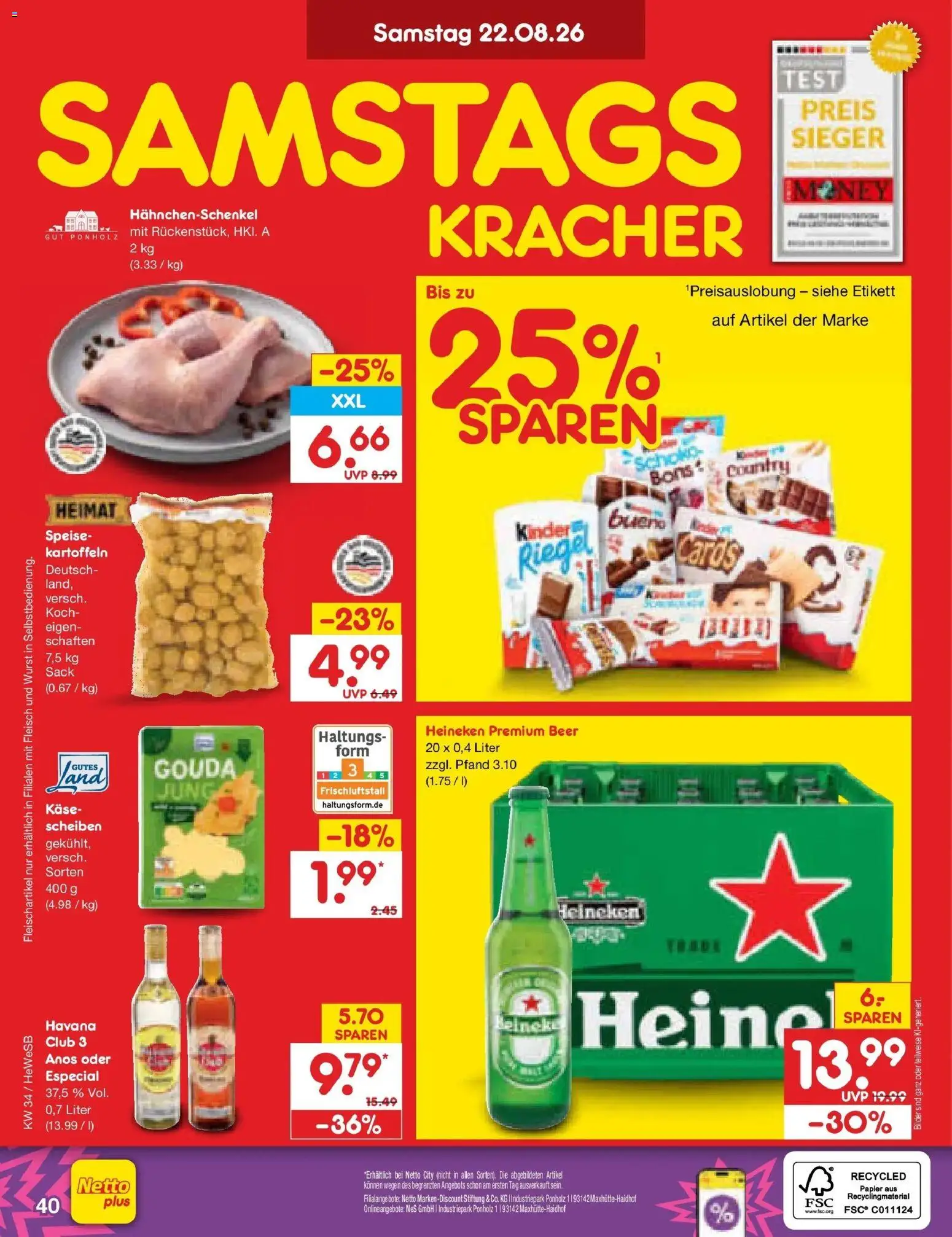 Netto Marken-Discount Prospekt Hamburg – gültig ab 17.08.2026 | Seite: 62 | Produkte: Hahnchenschenkel, Käse, Kartoffeln, Wurst
