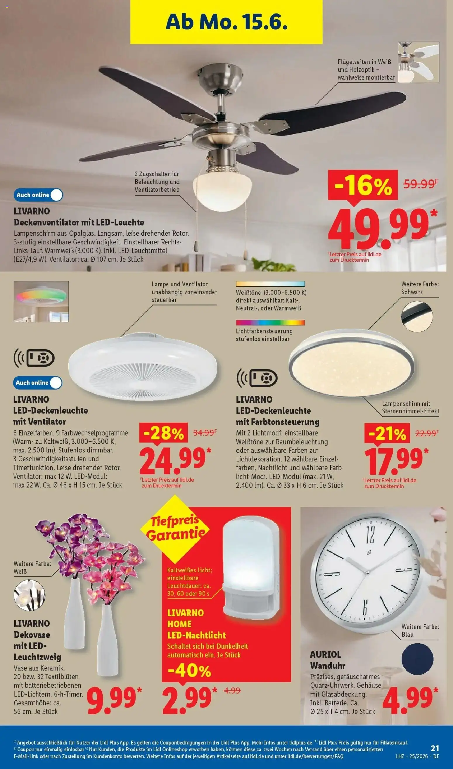 Lidl Prospekt Ebersbach – gültig ab 15.06.2026 | Seite: 27 | Produkte: Ventilator, Lampe, Lampenschirm, Nachtlicht