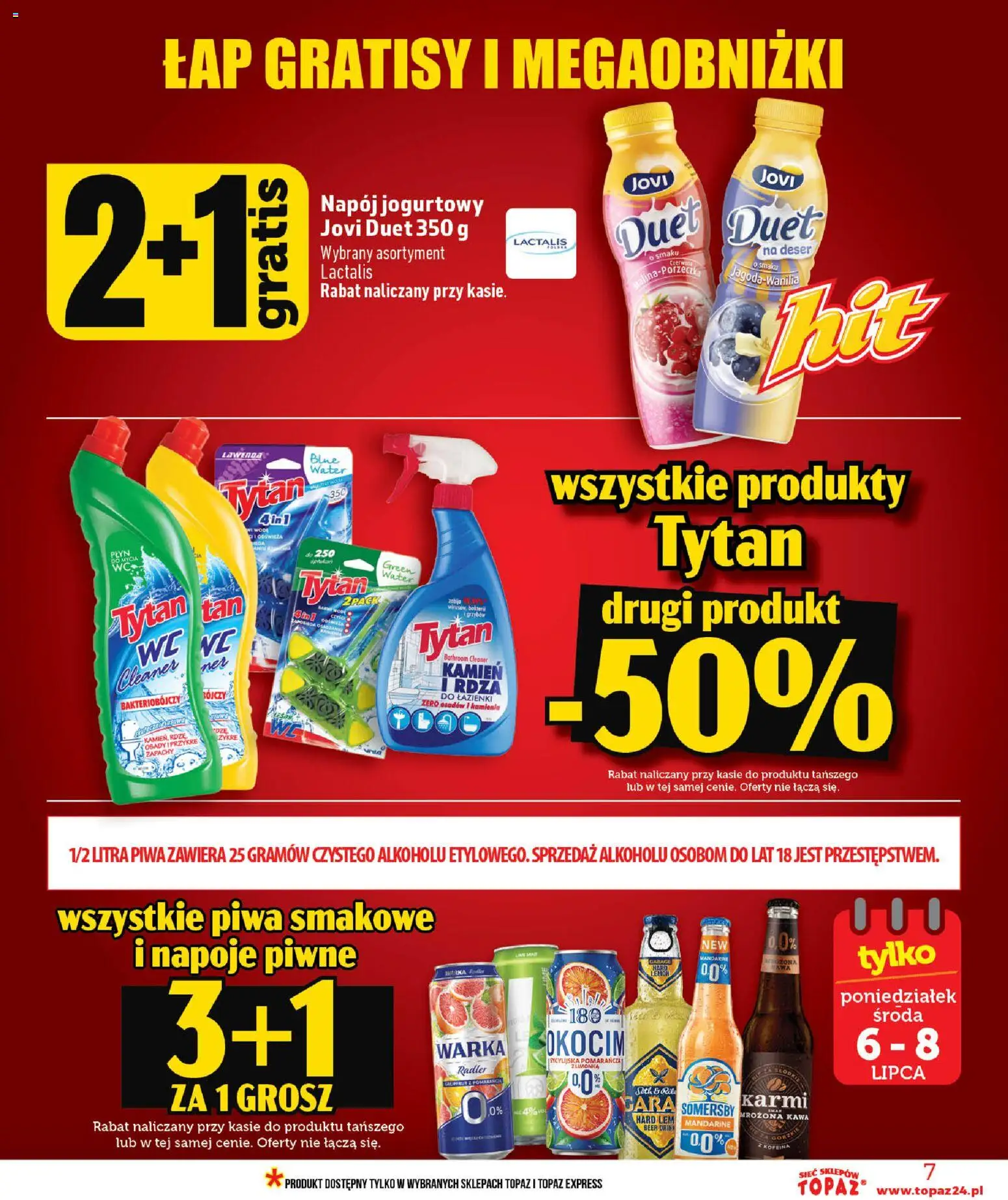 Topaz gazetka od 02.07.2026 | Strona: 7 | Produkty: Napoje, Cleaner, Kawa, Somersby