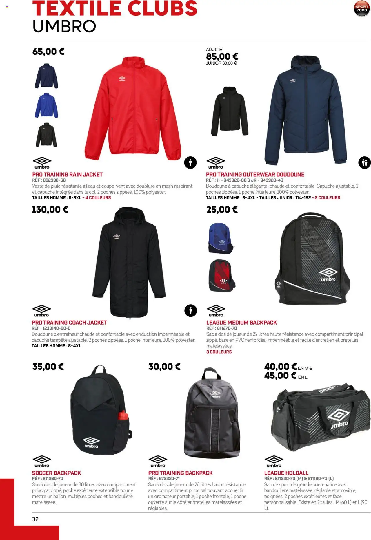 {H1} | Page: 32 | Produits: Ordinateur, Joueur, Sac, Veste
