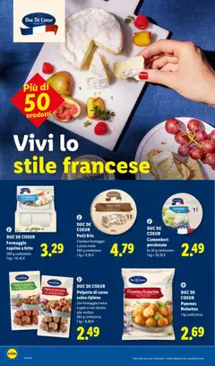 Anteprima del volantino DUC DE COEUR Polpette di carne suina ripiene, Con formaggio fresco e aglio o con ripieno alle verdure, 280 g confezione valido a partire dal 20/08/2026 | Pagina: 42
