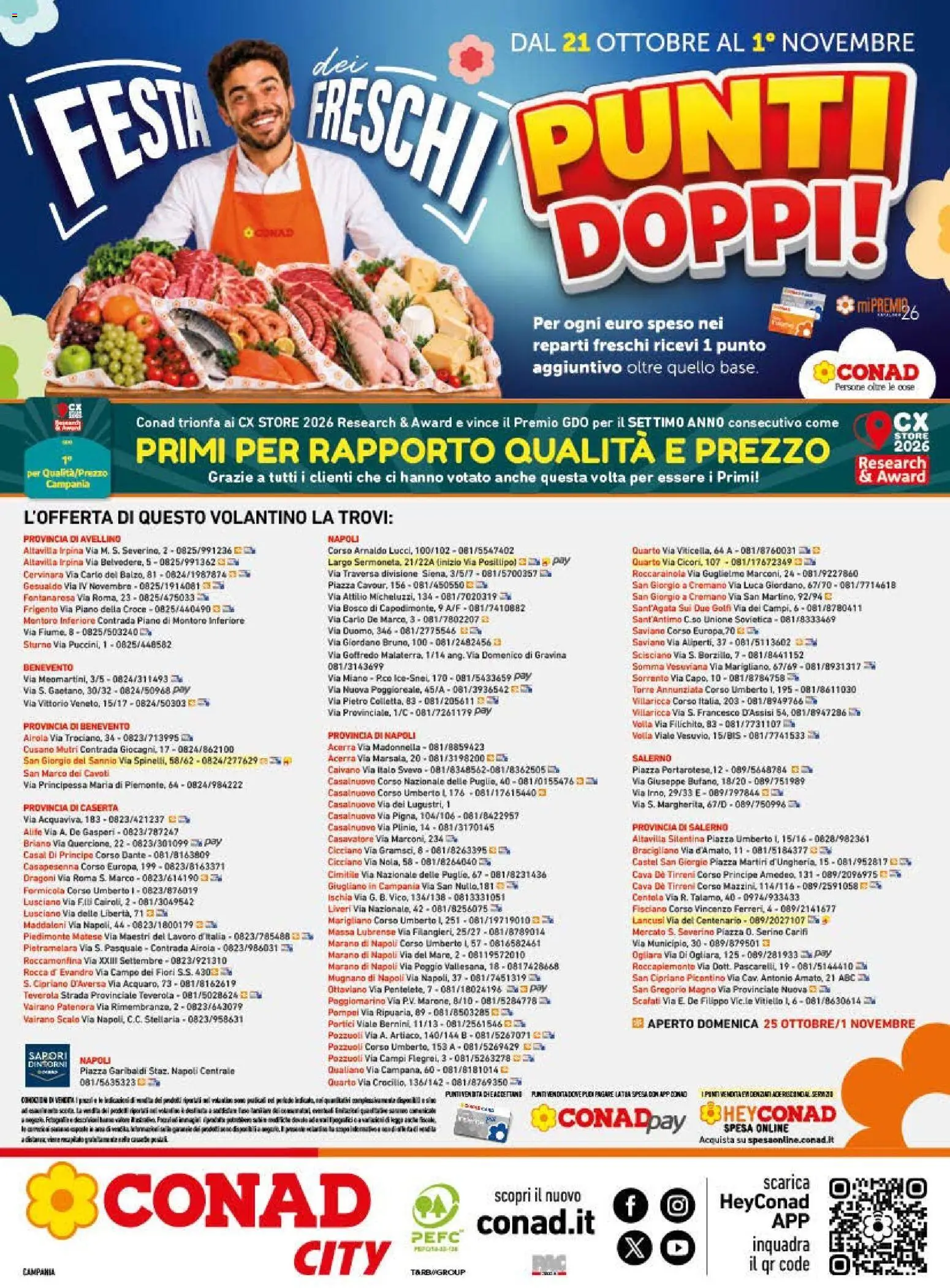 Volantino Conad del 21/10/2026 | Pagina: 16 | Prodotti: Prosciutto Cotto, Frutta, Edam, Prosciutto