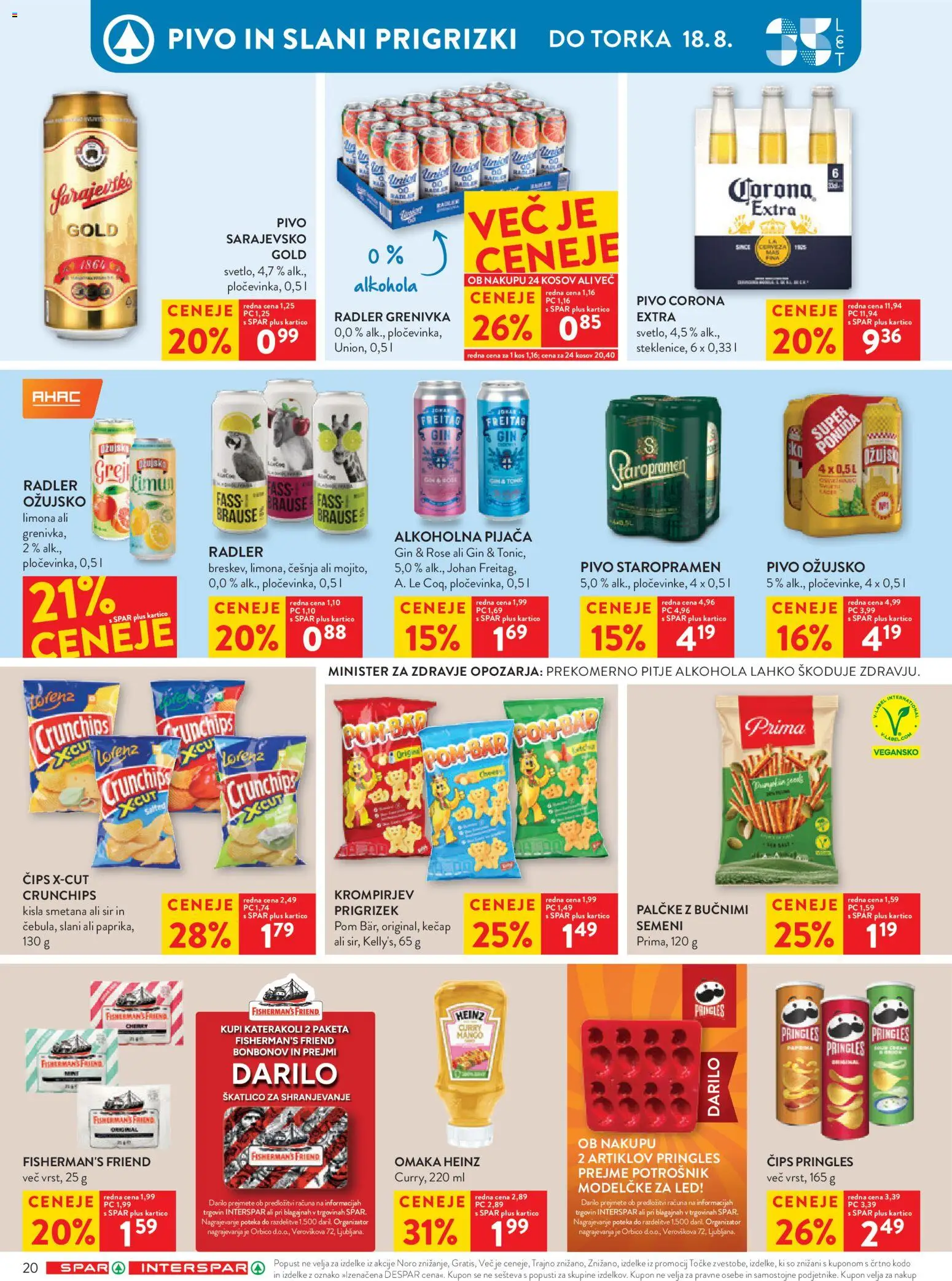 Novi Spar katalog ponudbe – veljaven od 12.08.2026 | Stran: 22 | Izdelki: Radler, Sir, Smetana, Limona