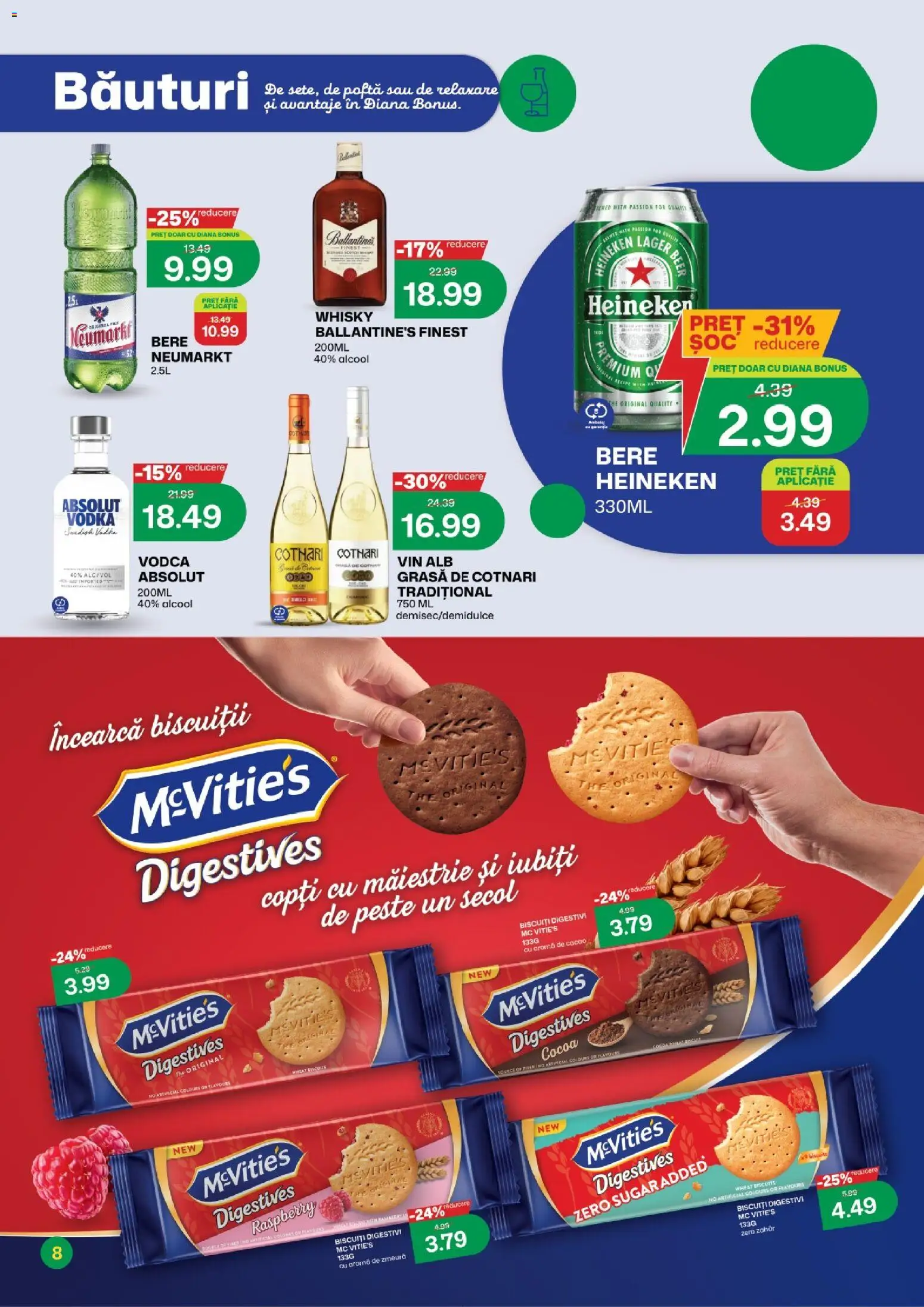 Noul catalog Diana – valabil de la 16.09.2026 | Pagină: 9 | Produse: Vin, Bere, Cacao, Vodka
