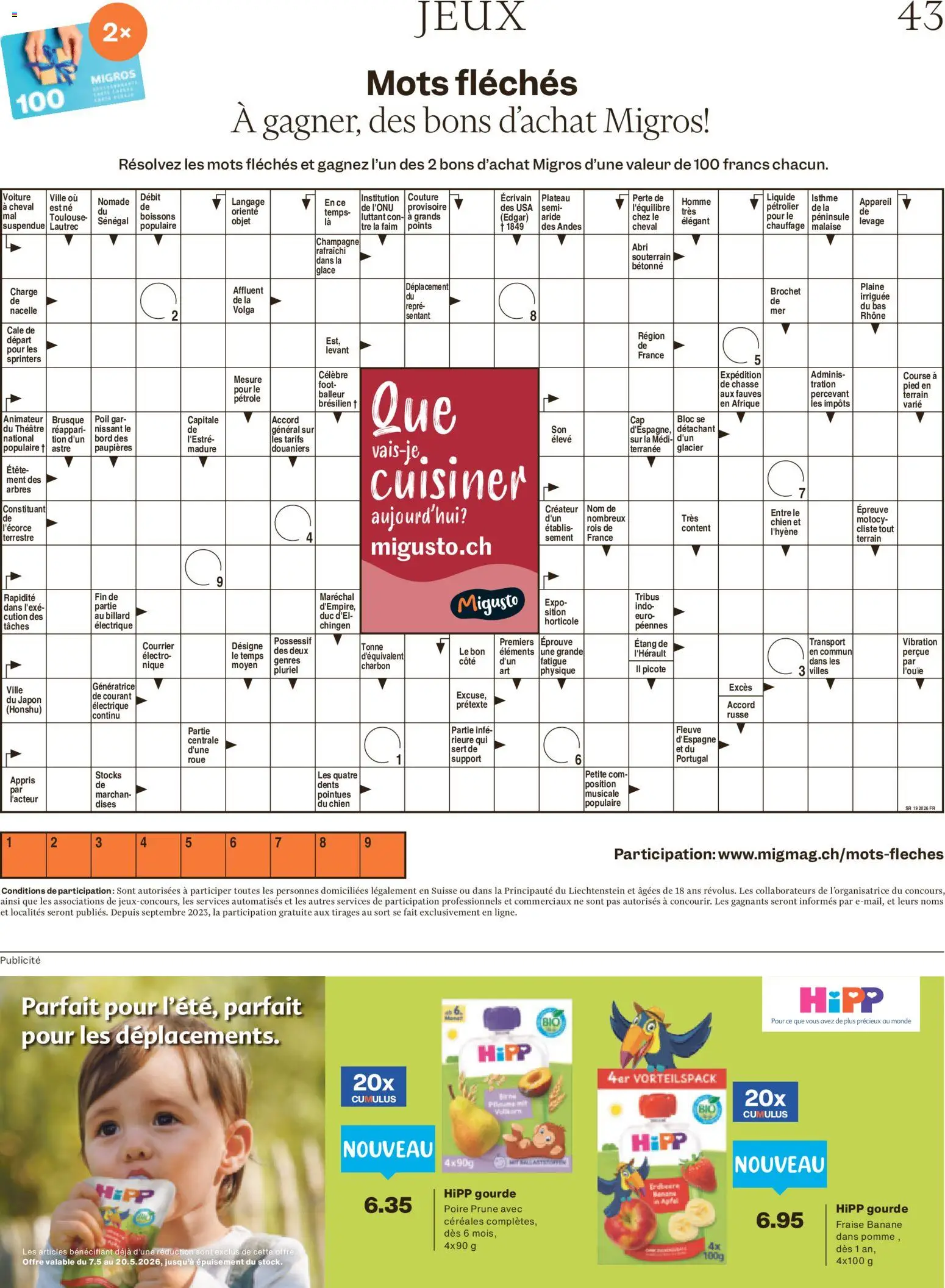 Migros aktionen Magazine FR – gültig ab 06.05.2026 | Seite: 43 | Produkte: Glace, Äpfel