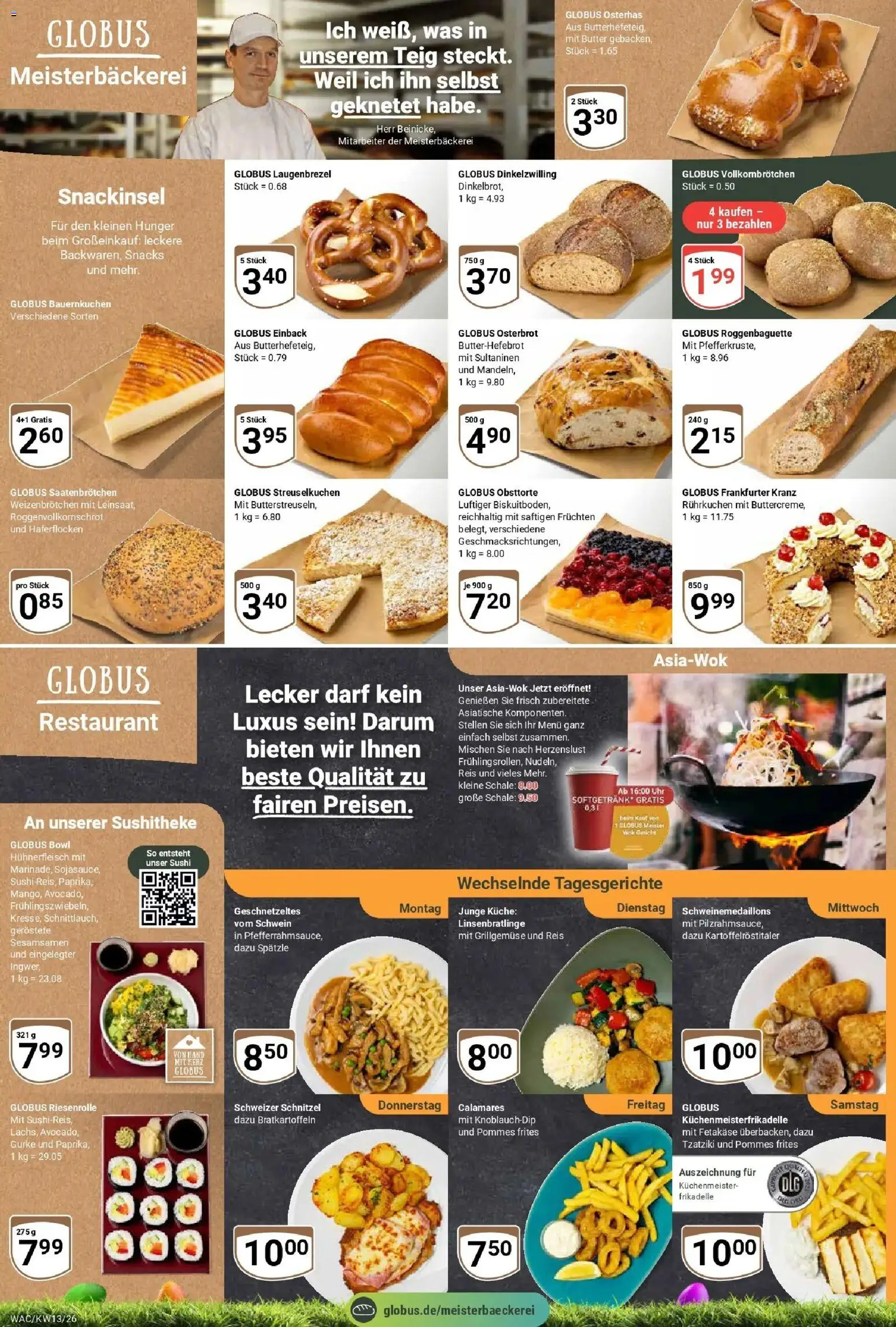 Globus prospekt Markkleeberg	 – gültig ab 23.03.2026 | Seite: 11 | Produkte: Pommes, Reis, Wok, Uhr