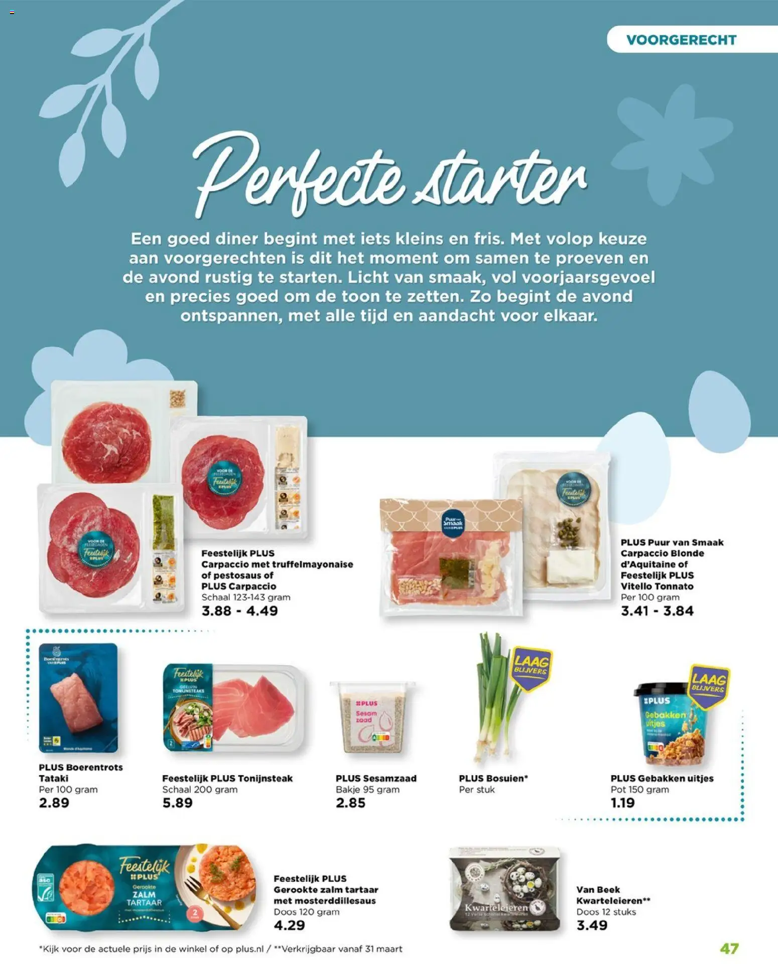 {H1} | Pagina: 47 | Producten: Schaal, Zalm, Calvados, Sesamzaad