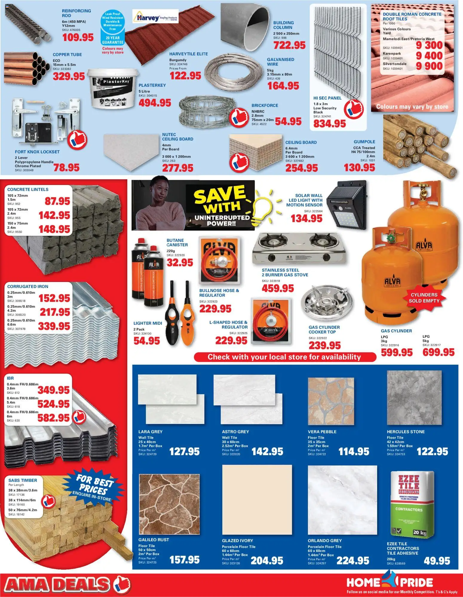 New Cashbuild catalogue – valid from 25.05.2026 | Page: 2 | Products: Stove, Iron, Tiling, Adhesive
