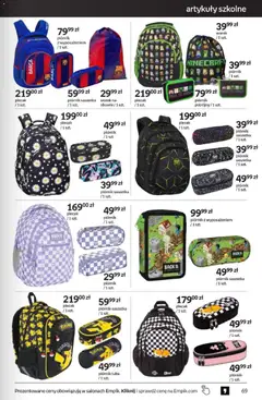 Pogląd oferty "Empik promocje" - ważna od 15.07.2026 | Strona: 69 | Produkty: Plecak, Artykuły szkolne