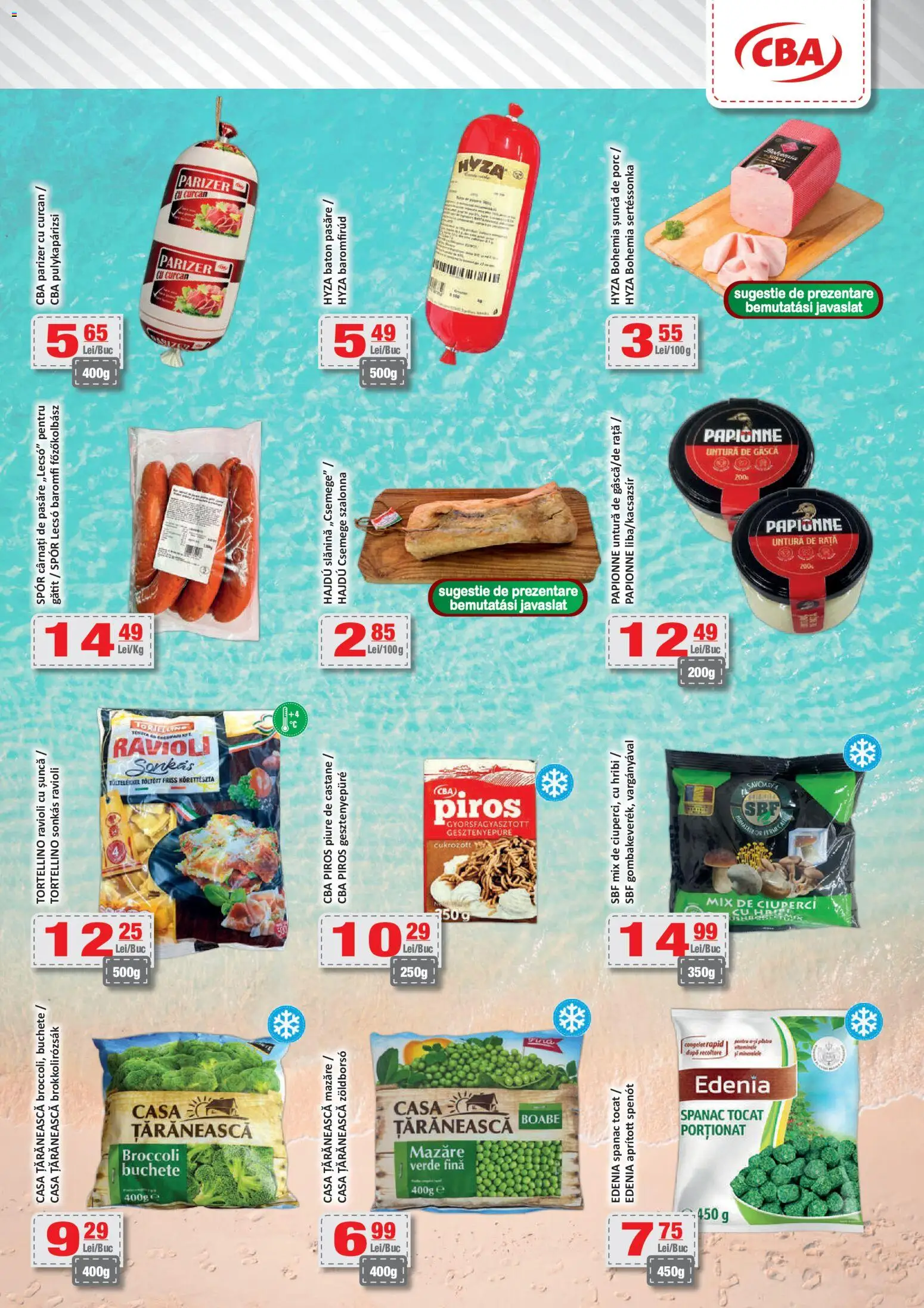 Noul catalog CBA – valabil de la 10.07.2026 | Pagină: 3 | Produse: Mazăre, Rață, Parizer, Cârnați