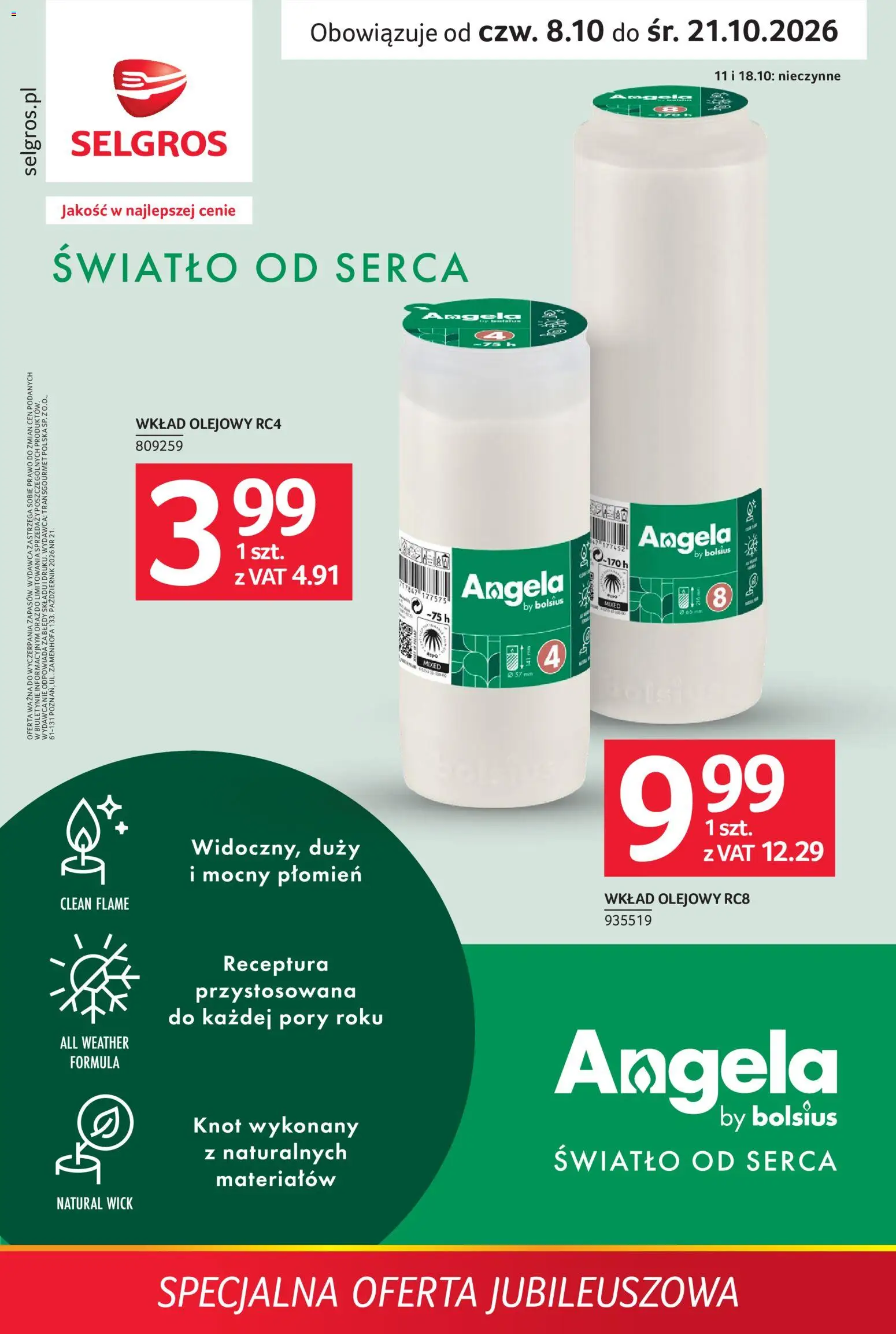 Selgros cash&carry gazetka - Specjalna Oferta Jubileuszowa od 08.10.2026 | Strona: 1