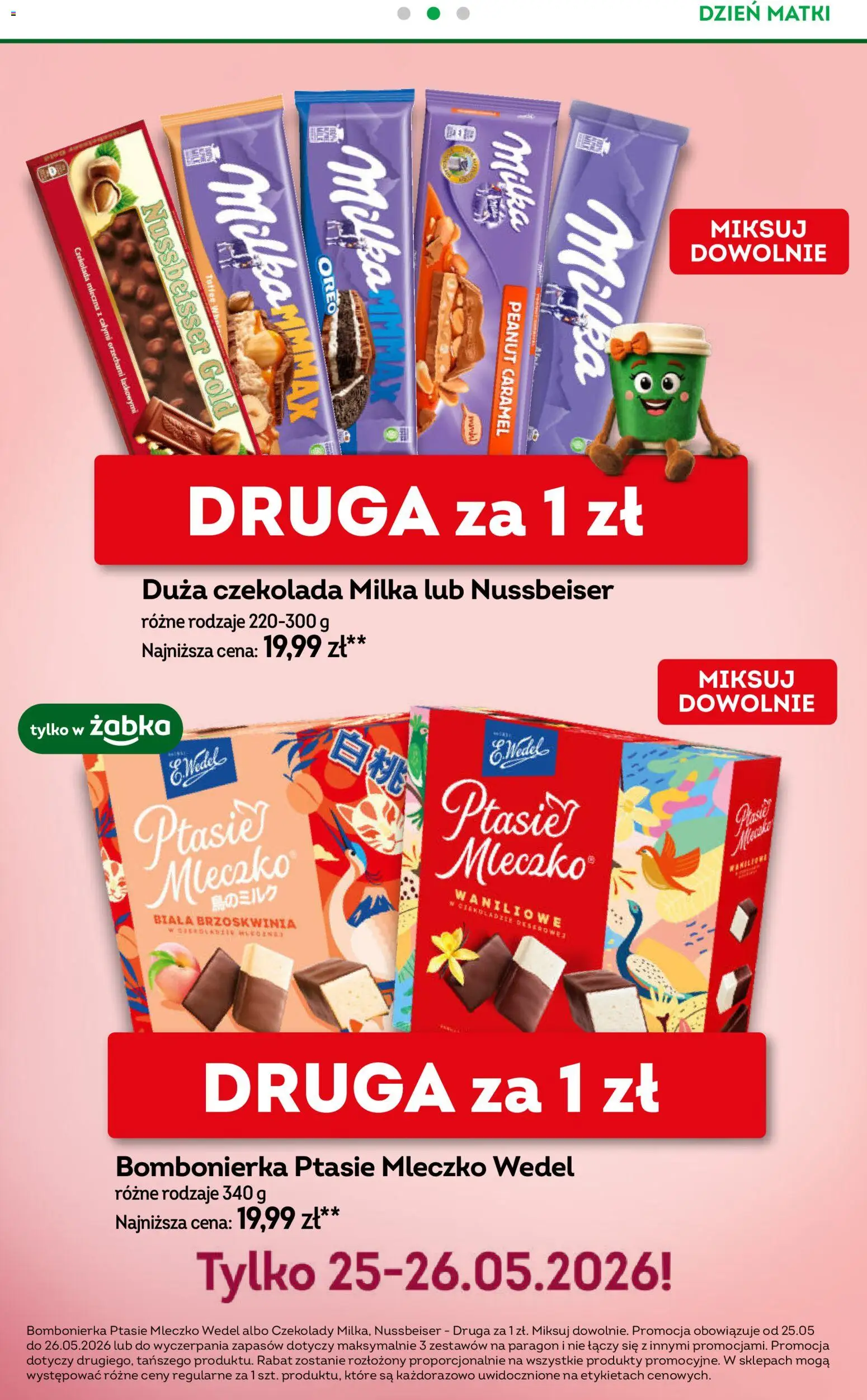 Żabka gazetka od 20.05.2026 | Strona: 13 | Produkty: Brzoskwinia, Czekolady, Czekolada milka, Milka