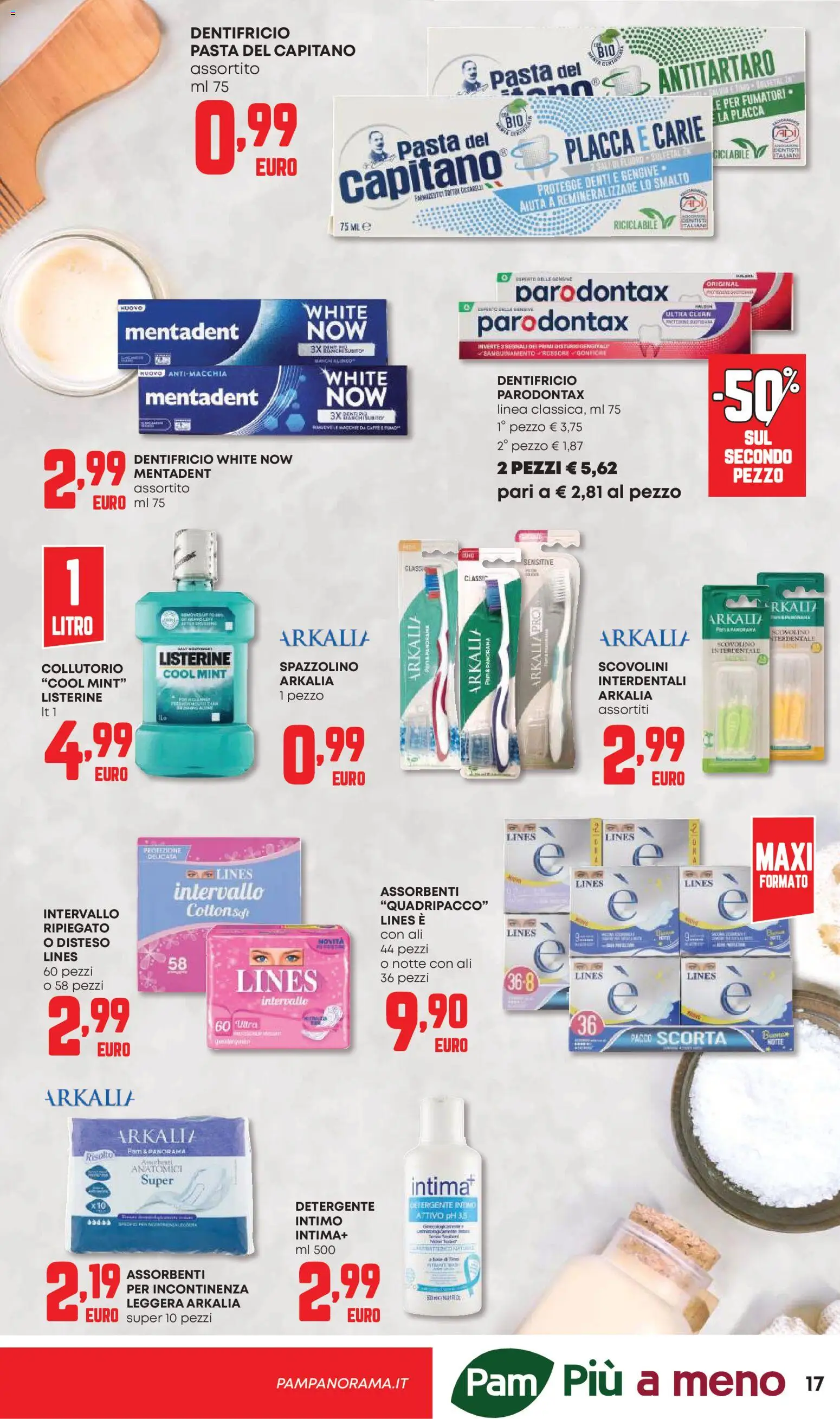 Volantino Panorama del 07.05.2026 | Pagina: 17 | Prodotti: Dentifricio, Spazzolino, Intimo, Pasta