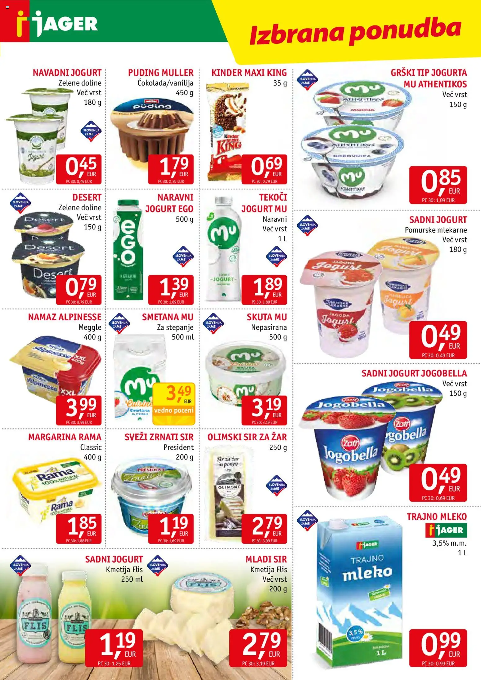 Novi Jager katalog ponudbe – veljaven od 03.06.2026 | Stran: 5 | Izdelki: Zar, Margarina, Mleko, Skuta
