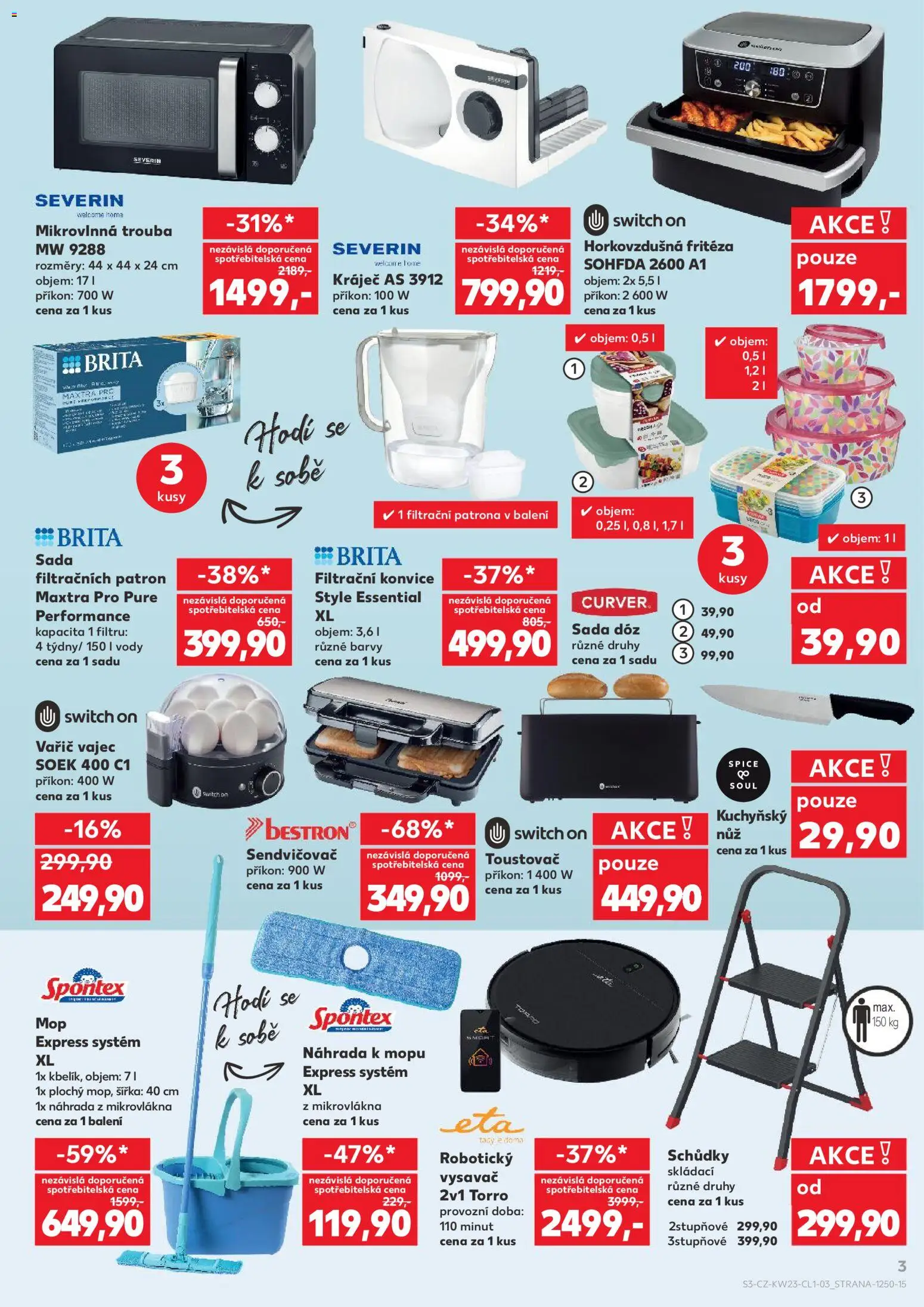 Kaufland leták - Praha 4 od 03.06.2026 | Strana: 3 | Produkty: Toustovač, Trouba, Robot, Robotický vysavač