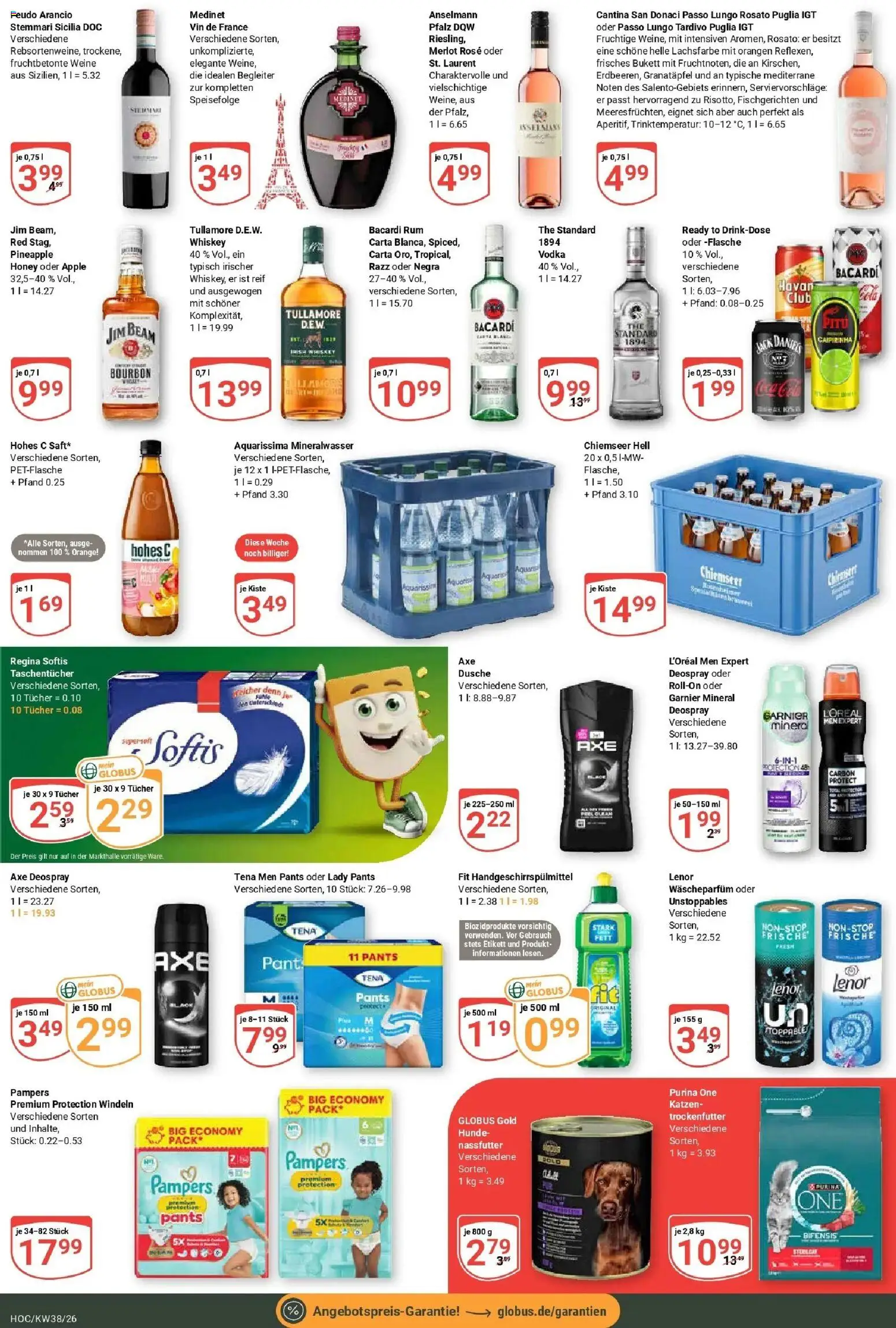 Globus Prospekt Hockenheim (ab 14.09.2026) » Angebote online | Seite: 6 | Produkte: Purina one, Rum, Pampers, Deospray