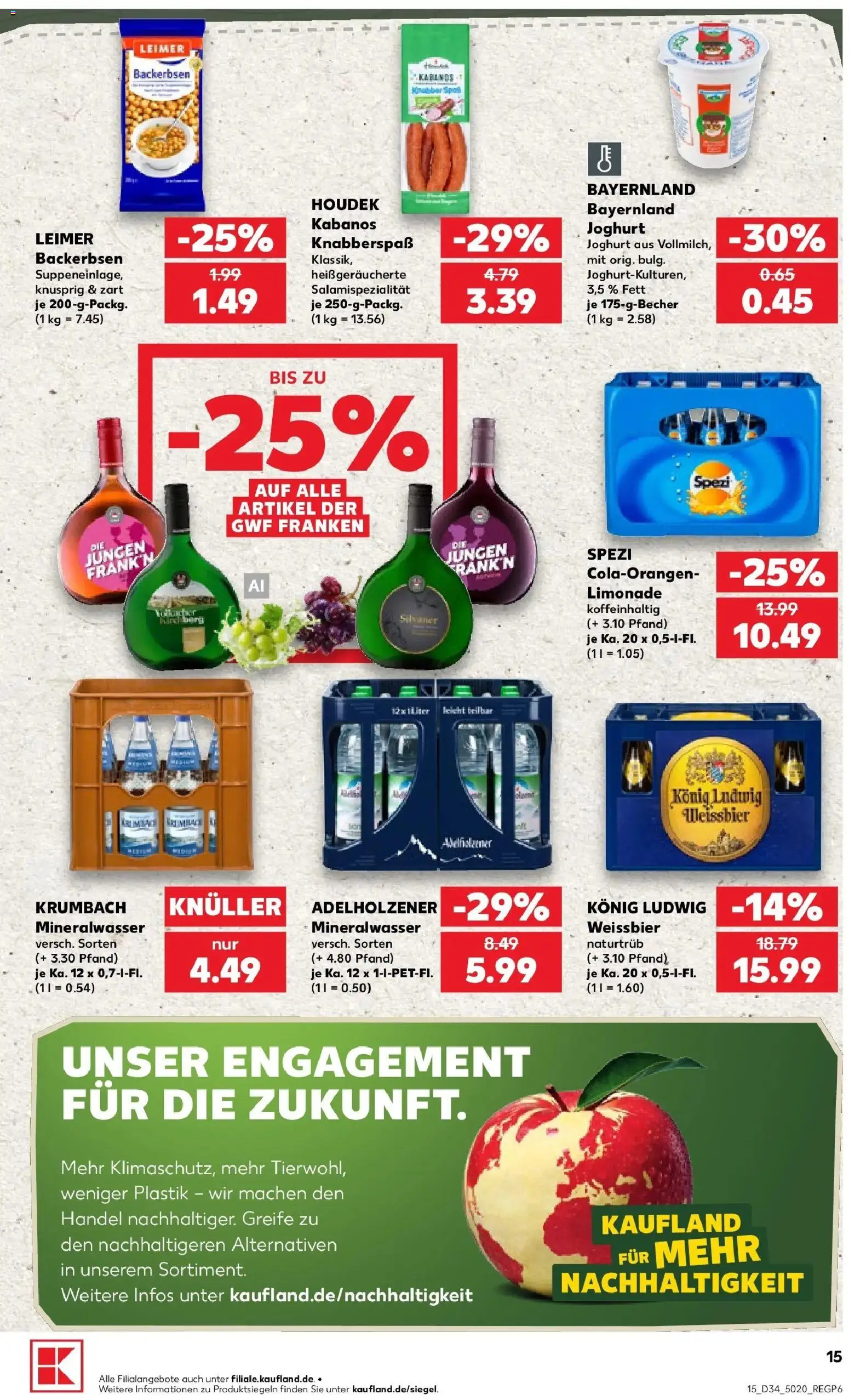 Kaufland Prospekt Gröbenzell – gültig ab 17.08.2026 | Seite: 26 | Produkte: Joghurt, Adelholzener, Limonade, Mineralwasser