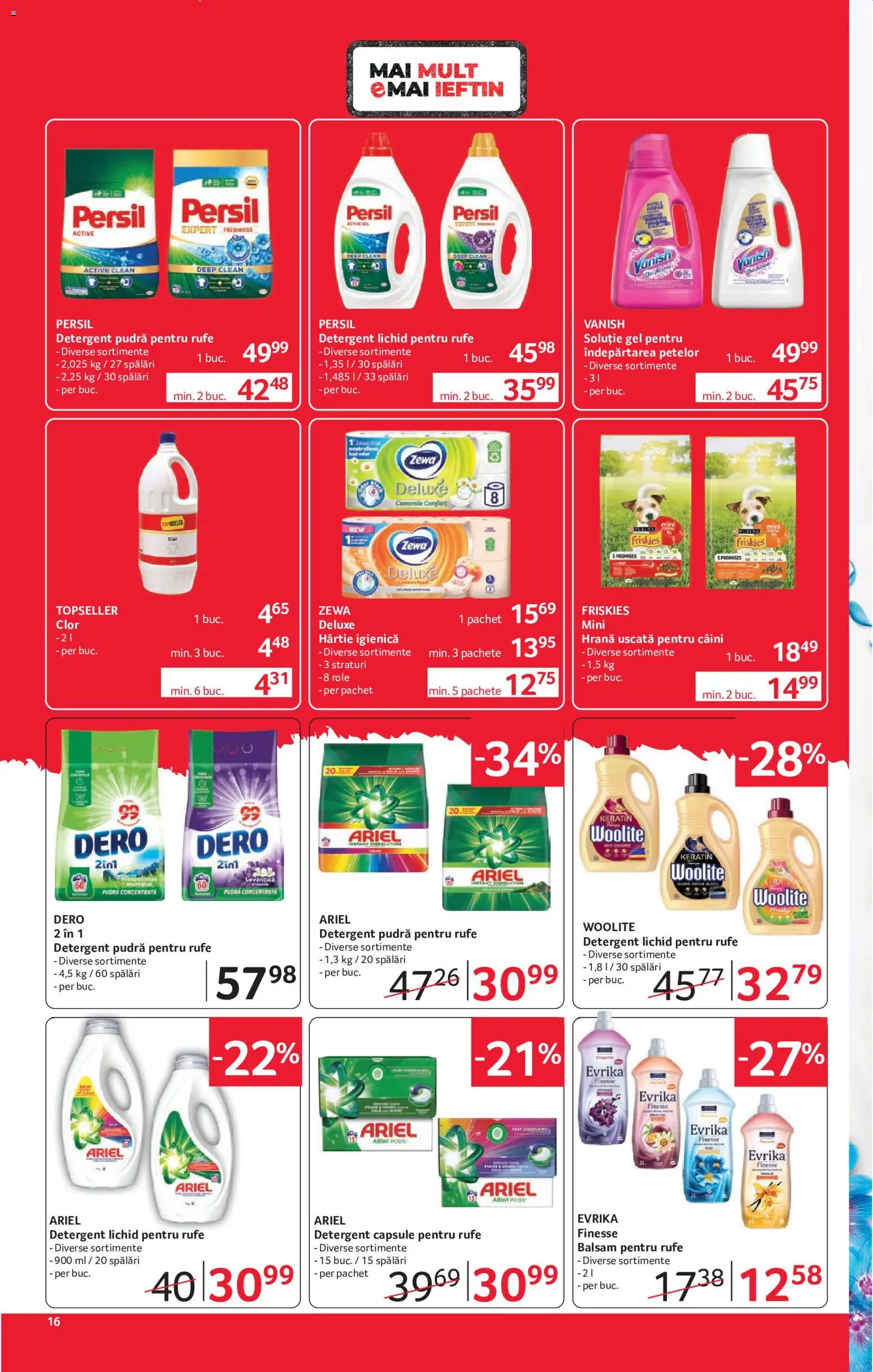 Noul catalog Selgros – valabil de la 15.05.2026 | Pagină: 16 | Produse: Role, Balsam, Yorgan, Çelik Mama ve Su Kabı