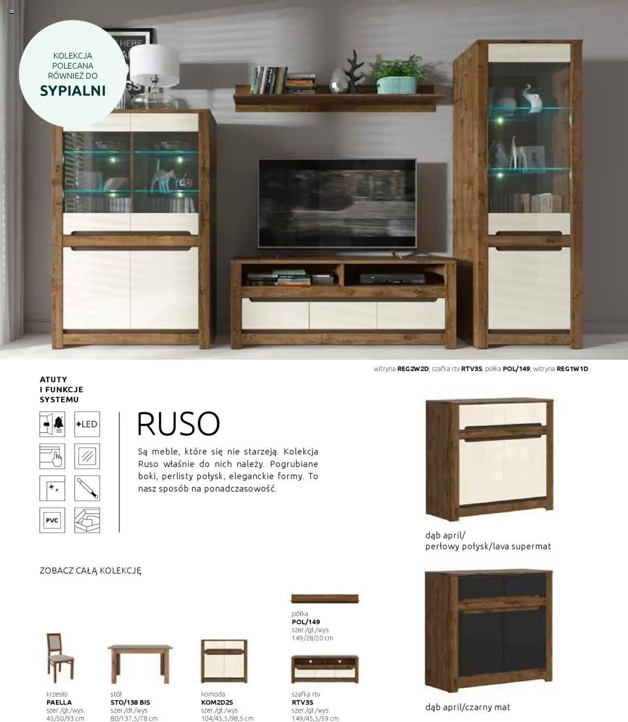 Black Red White Gazetka - Katalog rodzinnych wnętrz od 24.05.2024 | Strona: 48 | Produkty: Komoda, Półka, Krzesło, Witryna