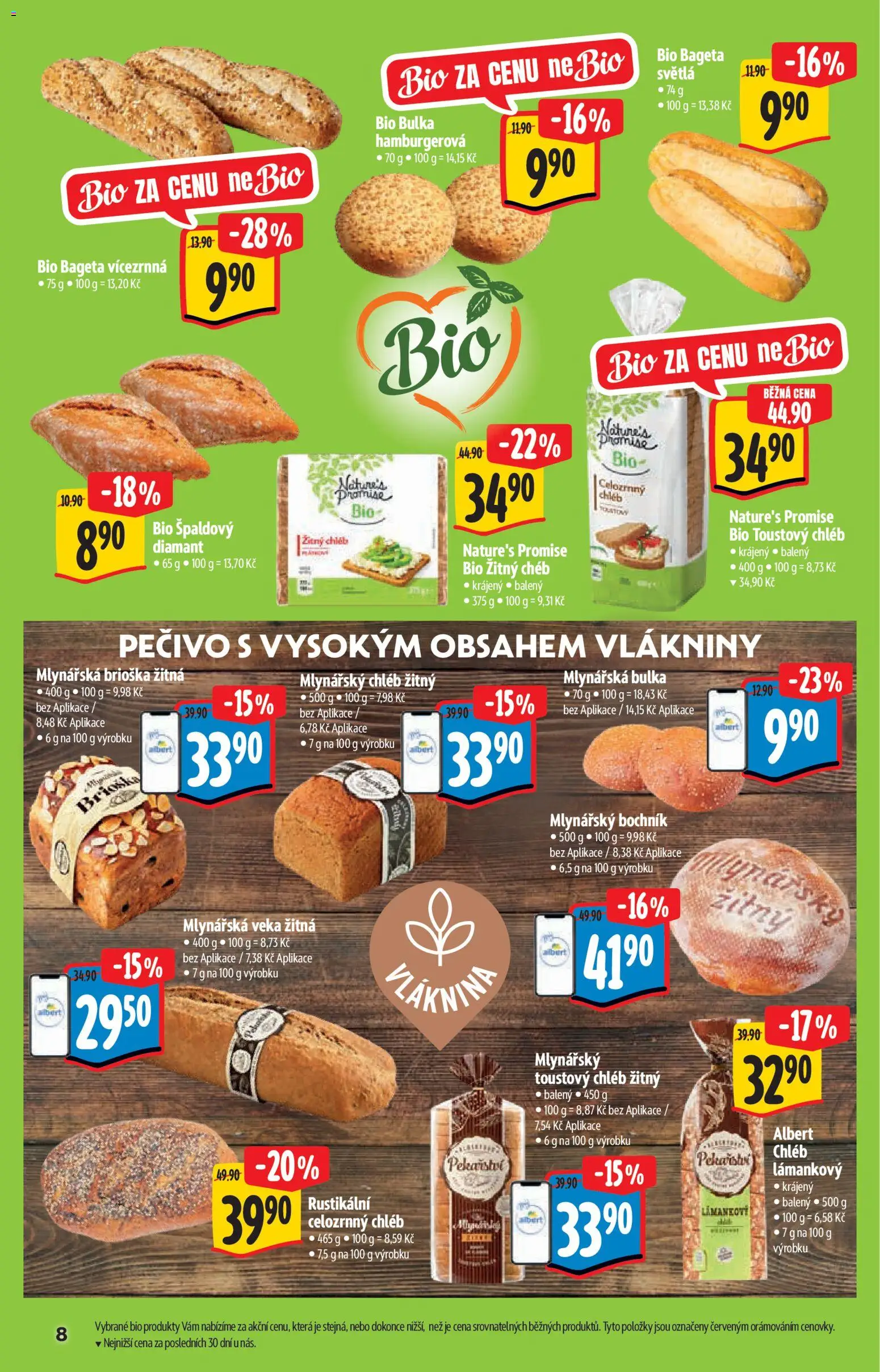 Albert katalog - Hypermarket - Bio od 02.09.2026 | Strana: 8 | Produkty: Brioška, Chléb, Celozrnný chléb, Toustový chléb