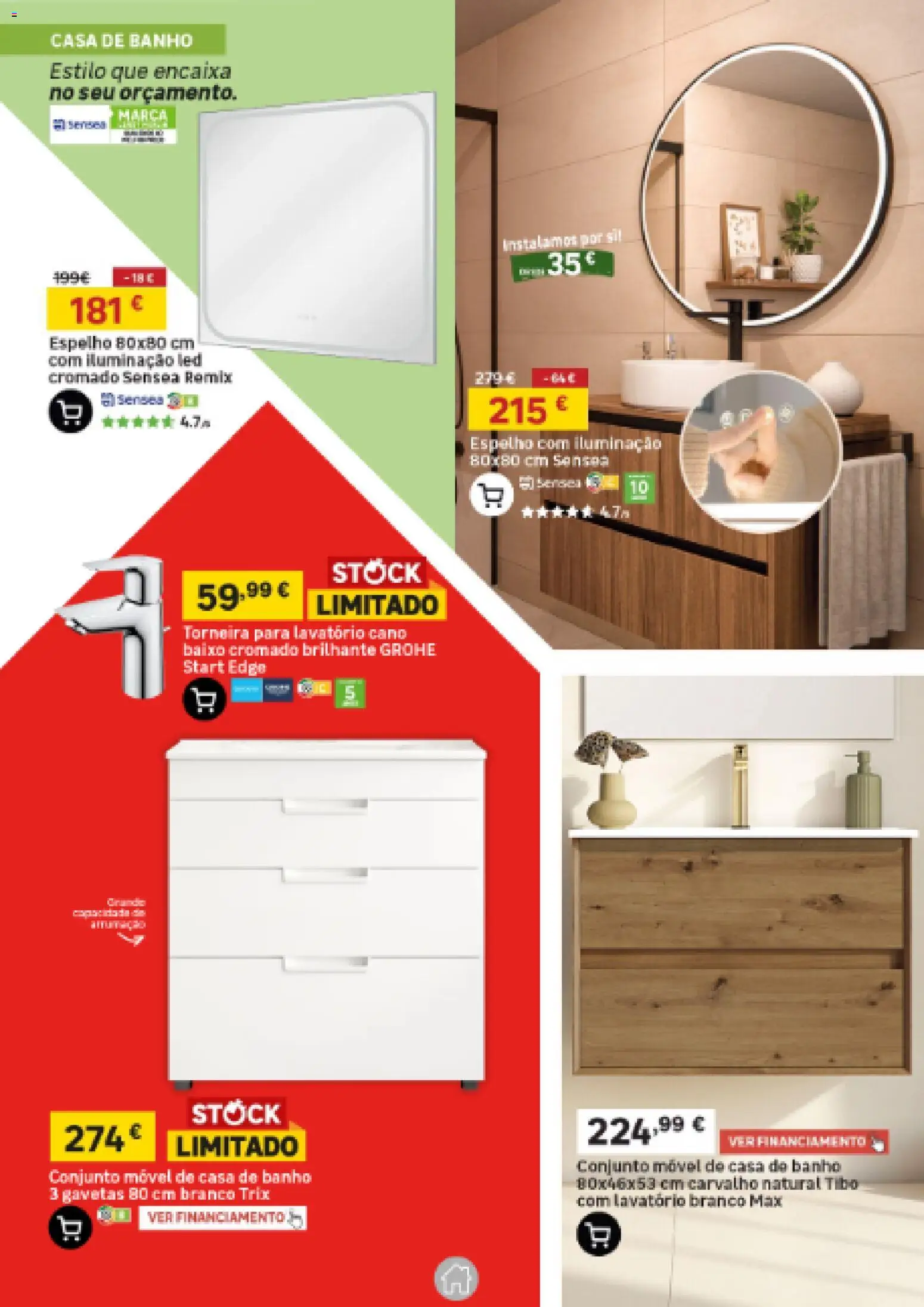 Leroy Merlin Arquipélago dos Açores │ válido de 30.04.2026 | Página: 2 | Produtos: Torneira, Lavatório, Casa de banho, Espelho