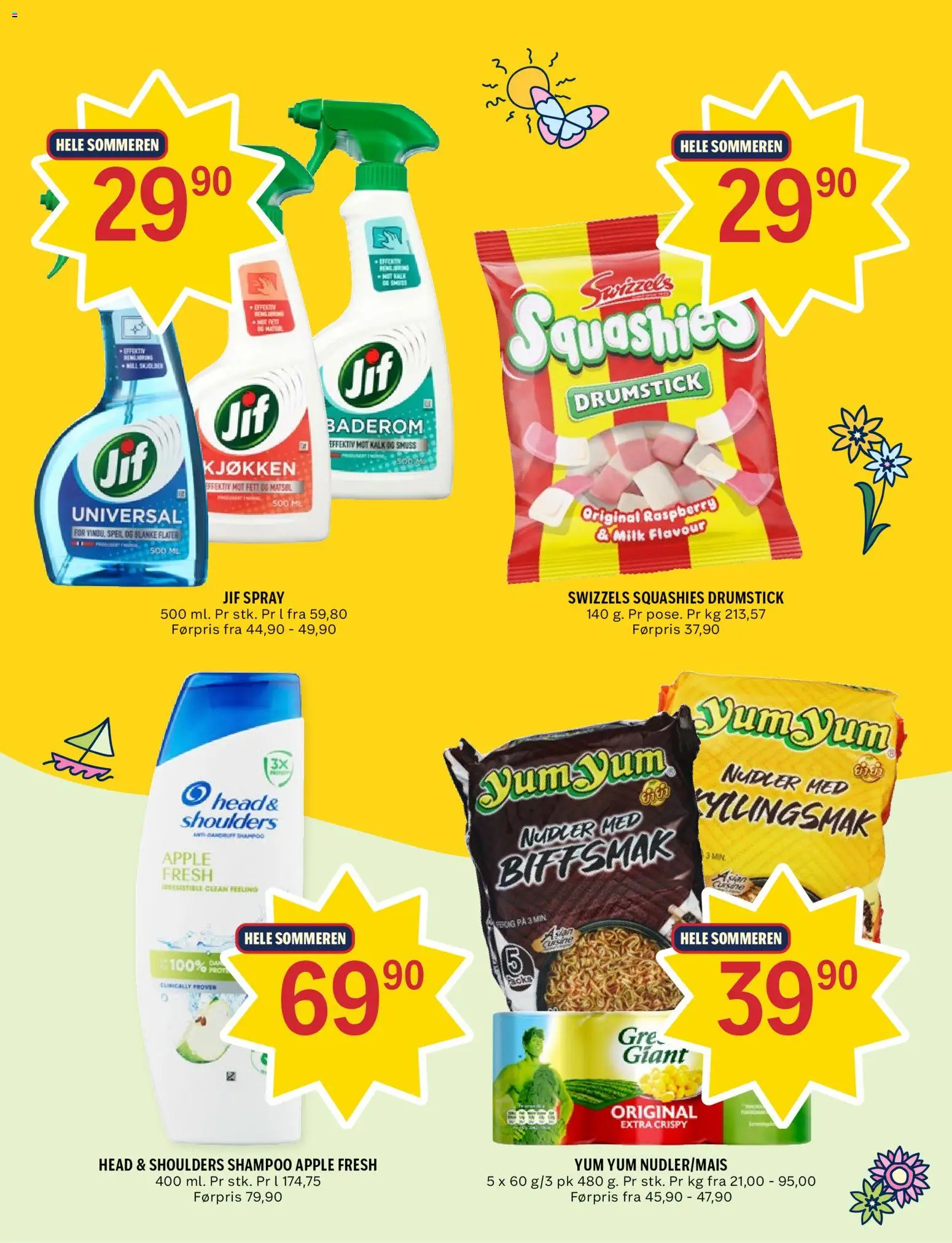 {H1} | Side: 7 | Produkter: Nudler, Head & Shoulders, Speil, Shampoo