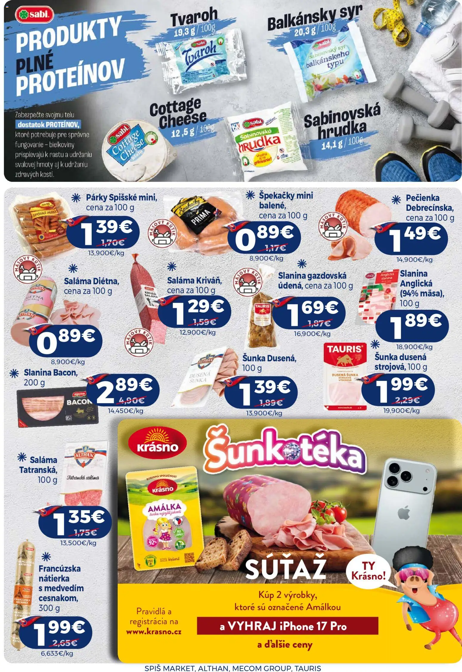 Nové Milk Agro akcie – leták je platný od 02.09.2026 | Strana: 8 | Produkty: Saláma, Slanina, Iphone, Tvaroh