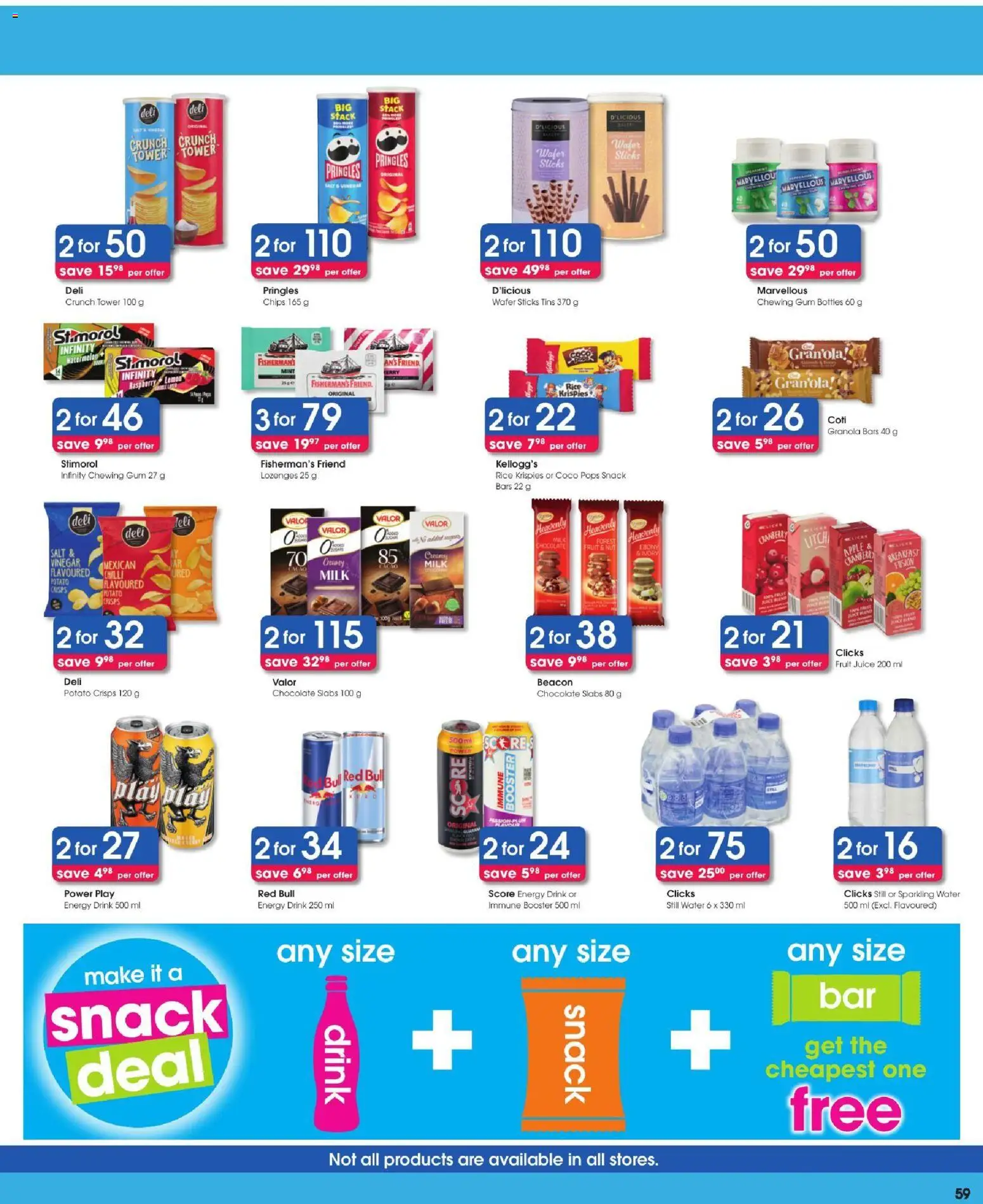 New Clicks catalogue – valid from 11/08/2026 | Page: 53 | Products: Chocolate, Juice, Rice, Water