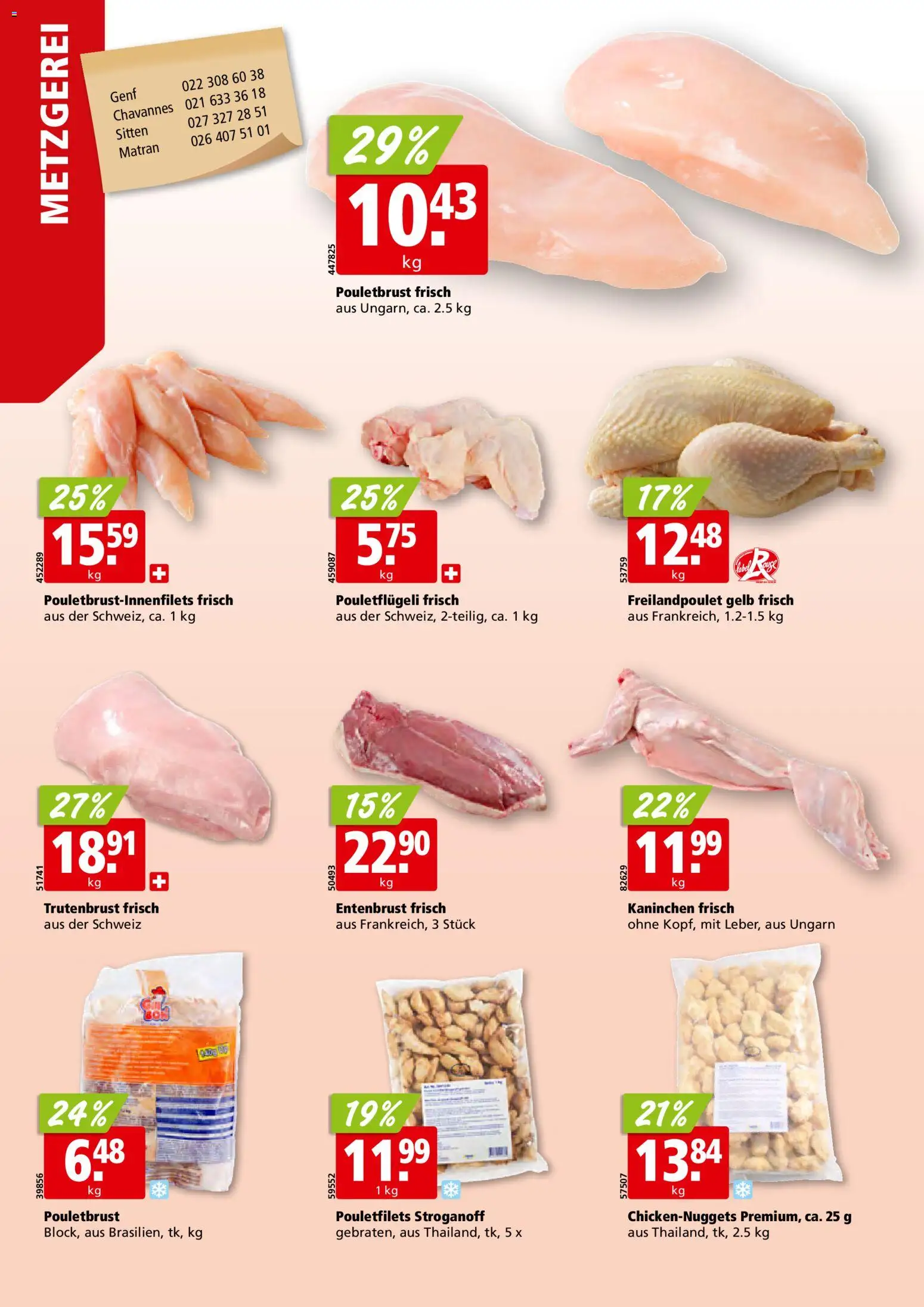 Aligro aktionen Chavannes, Matran, Genf, Sitten – gültig ab 22.06.2026 | Seite: 6 | Produkte: Pouletbrust