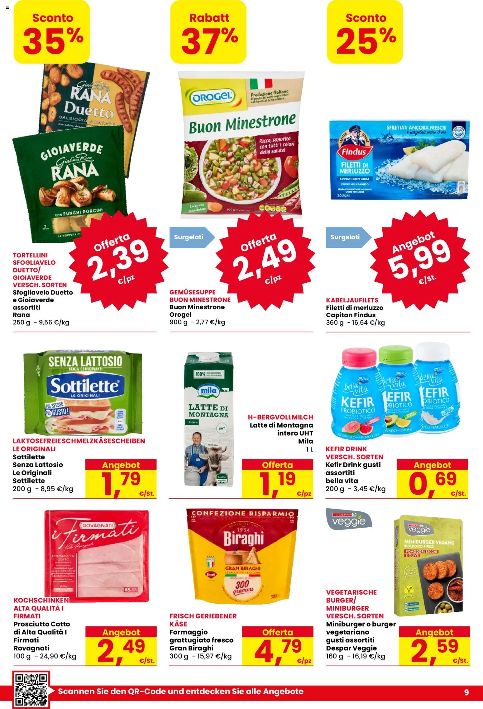 Volantino Despar del 15/10/2026 | Pagina: 9 | Prodotti: Prosciutto Cotto, Merluzzo, Formaggio, Pomodori secchi