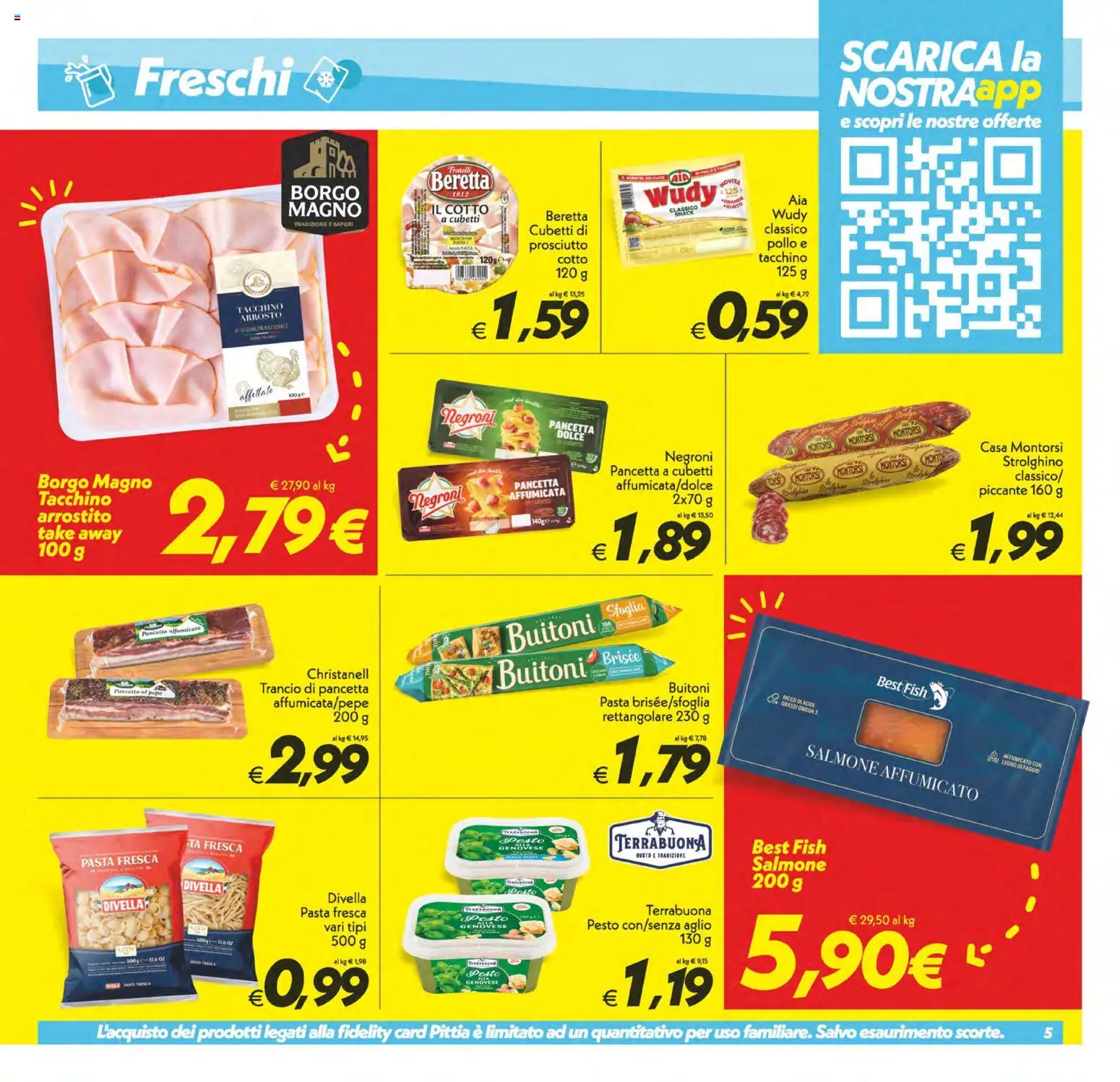 Volantino SuperConveniente del 22/09/2026 | Pagina: 5 | Prodotti: Salmone affumicato, Tacchino, Pesto, Arrostito