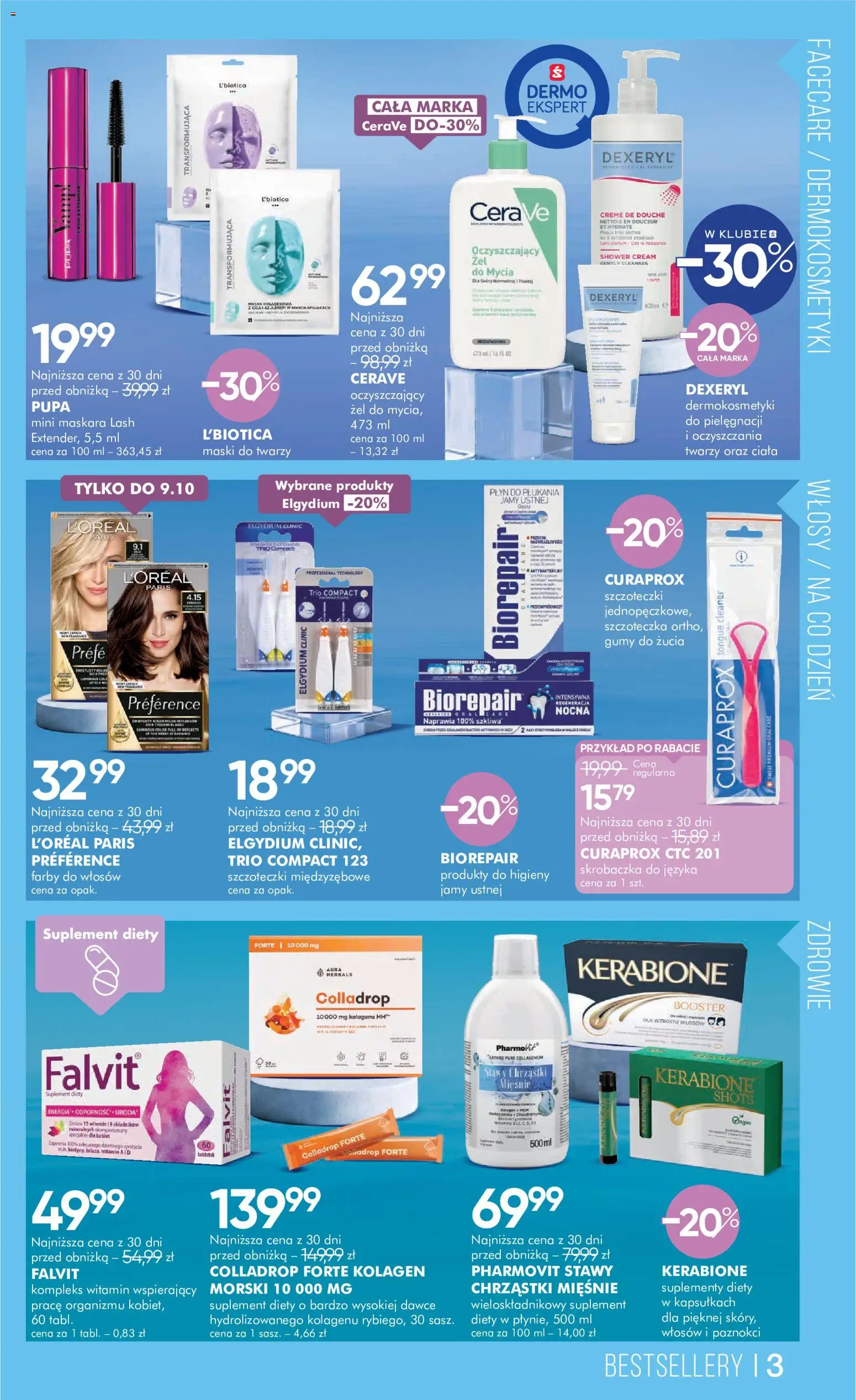 Super-pharm gazetka od 19.09.2026 | Strona: 3 | Produkty: Maskara, Płyn do płukania, Szczoteczki międzyzębowe, Maski