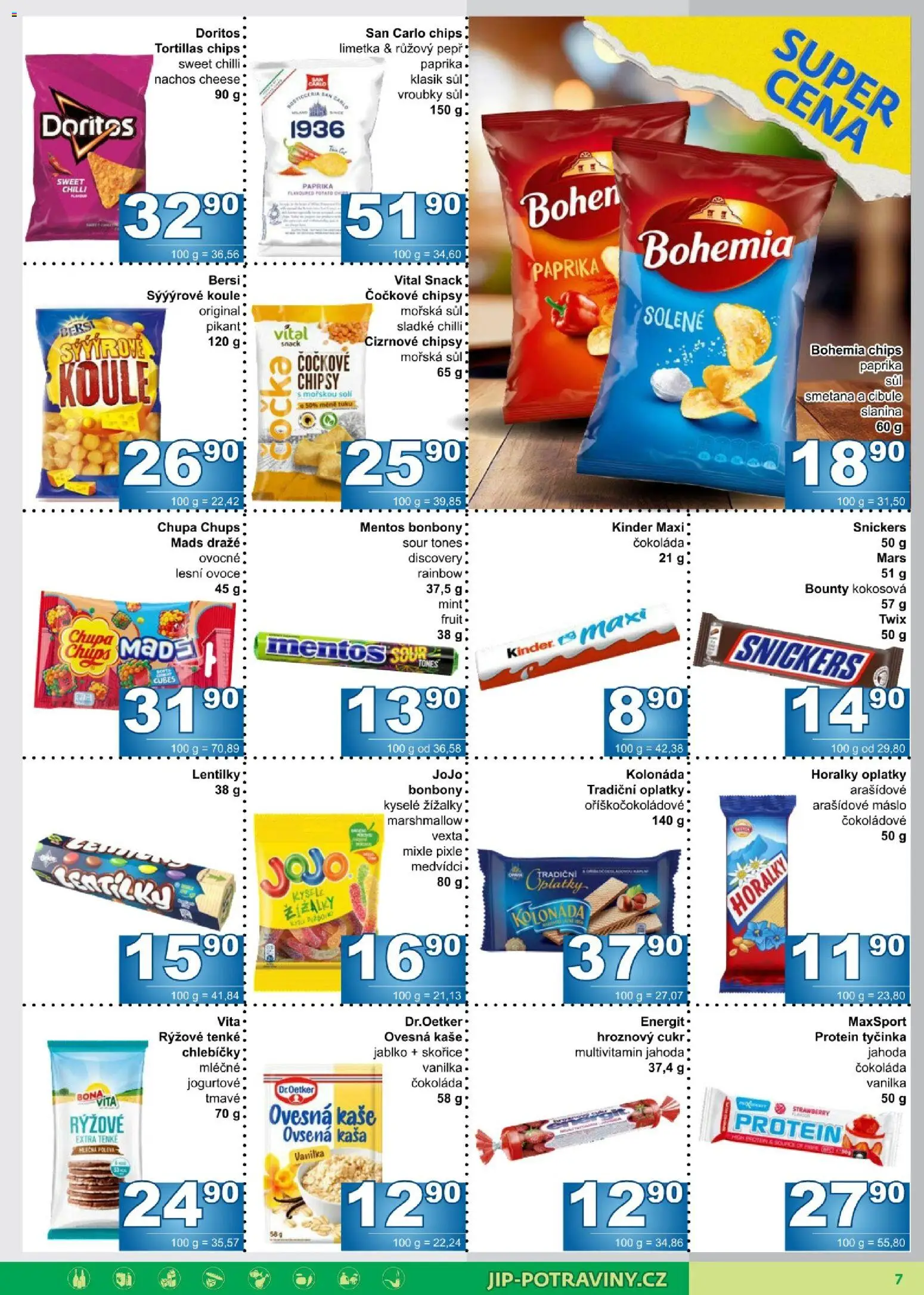 Jip leták od 26.08.2026 | Strana: 7 | Produkty: Marshmallow, Ovesná kaše, Vanilka, Doritos