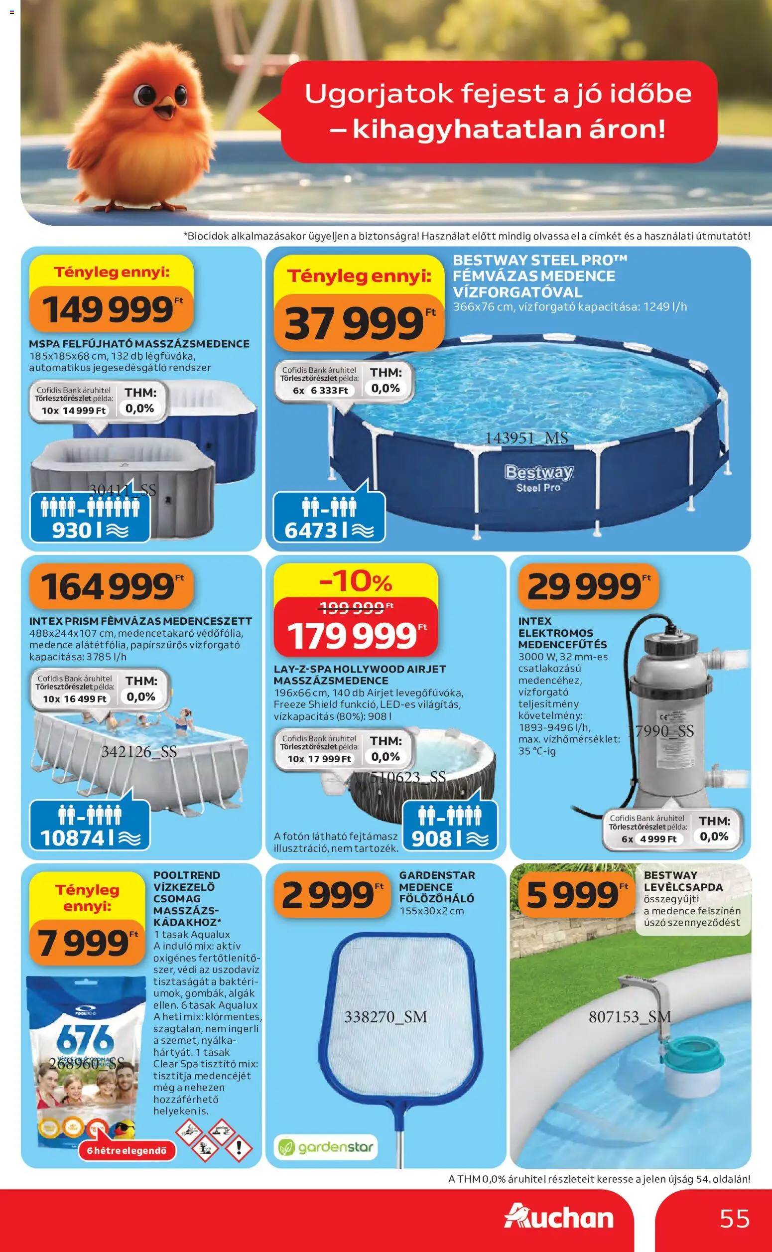 Auchan akciós ujság - amely érvényes a következő dátumtól: 04.06.2026 | Oldal: 56 | Termékek: Medence