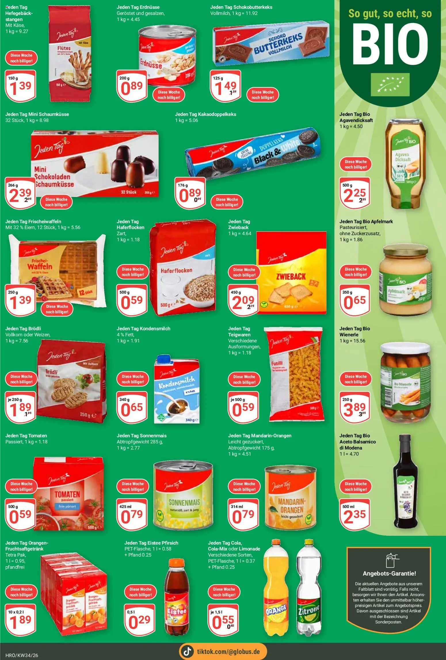Globus Prospekt Roggentin/Rostock – gültig ab 17.08.2026 | Seite: 10 | Produkte: Erdnüsse, Waffeln, Pfirsich, Kondensmilch