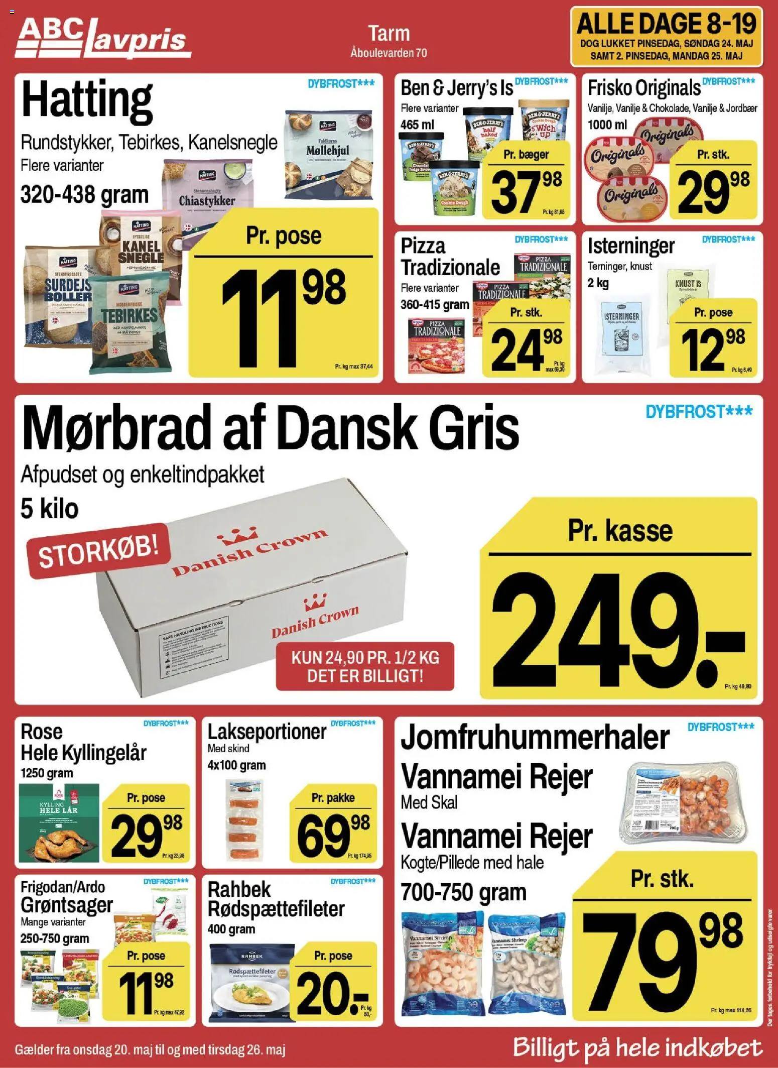 Abc Lavpris tilbudsavis – gyldig fra 20.05.2026 | Side: 8 | Produkter: Kanelsnegle, Pizza, Jordbær, Vanilje