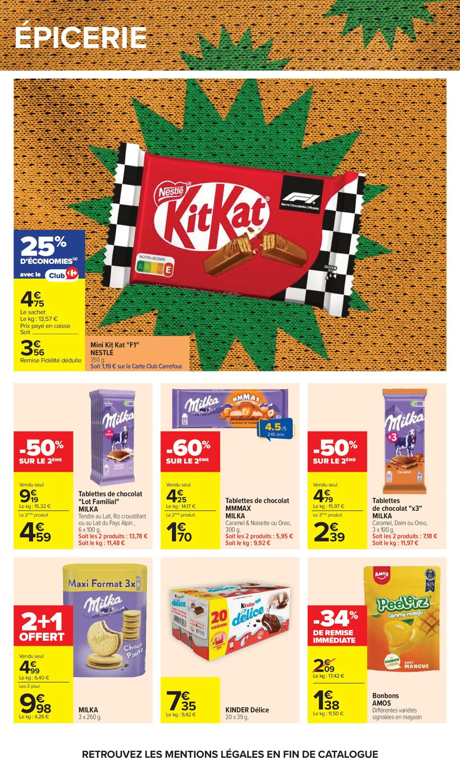 {H1} | Page: 51 | Produits: Noisette, Tablettes de chocolat, Lait, Bonbons