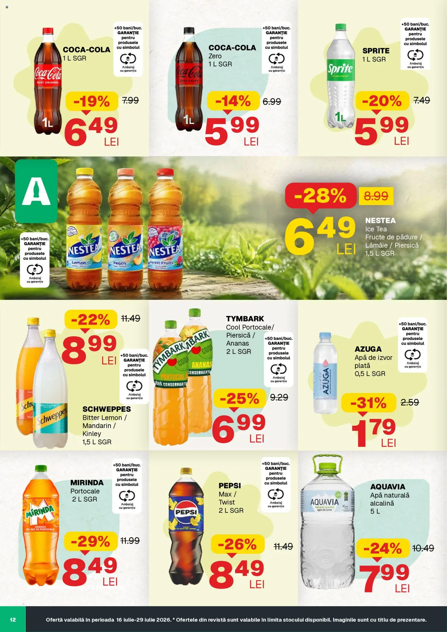 Noul catalog Annabella – valabil de la 16.07.2026 | Pagină: 12 | Produse: Piersică, Pară, Schweppes, Fructe de pădure