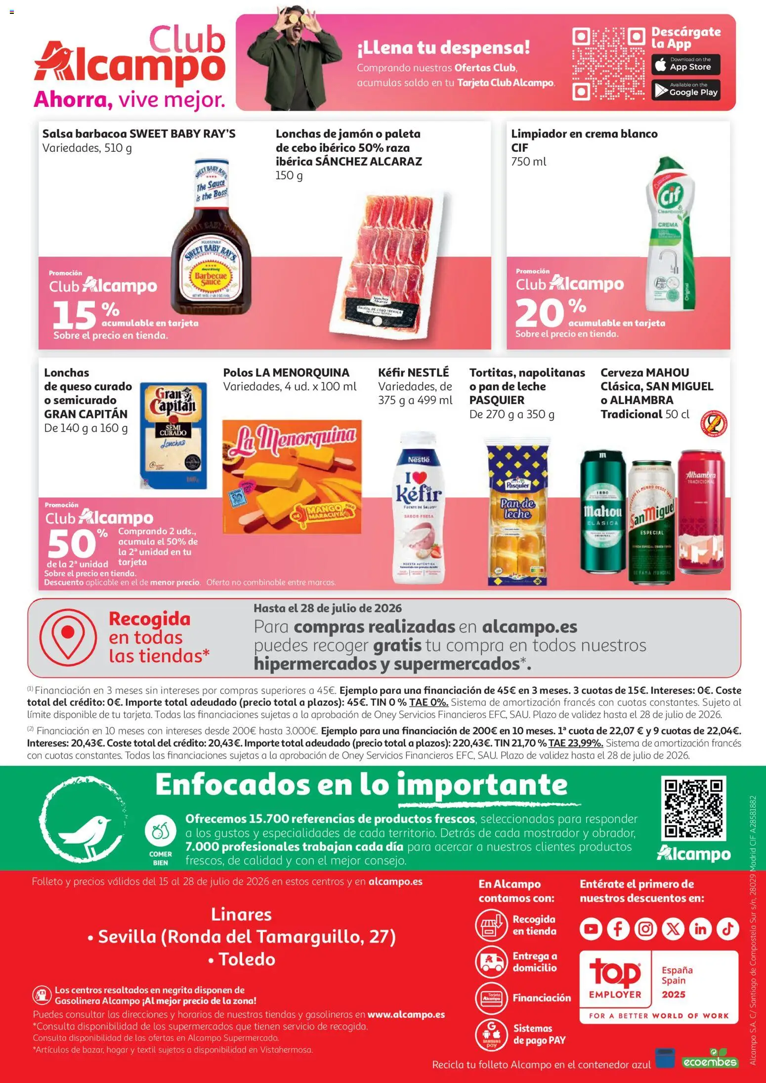 Alcampo HG Nacional No Litoral │ válido desde el 15/07/2026 | Página: 24 | Productos: Queso, Pan, Cerveza, Pan de leche