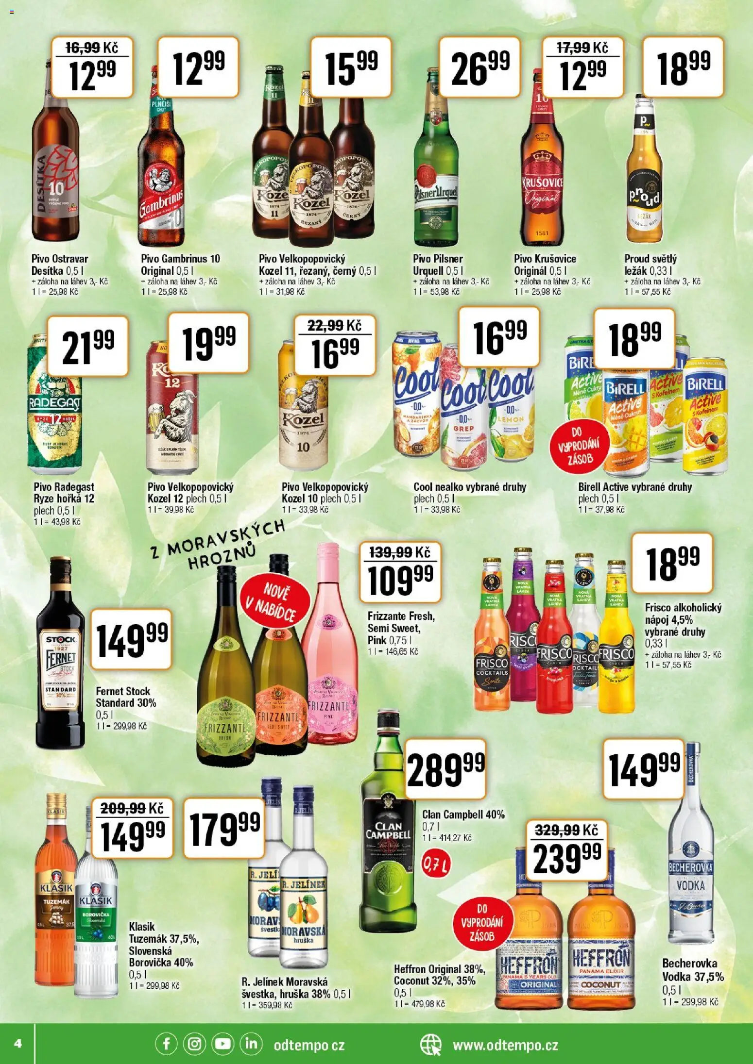 Tempo leták - Tuty od 06.05.2026 | Strana: 4 | Produkty: Radegast Ryze Hořká 12, Pivo, Pilsner, Tuzemák