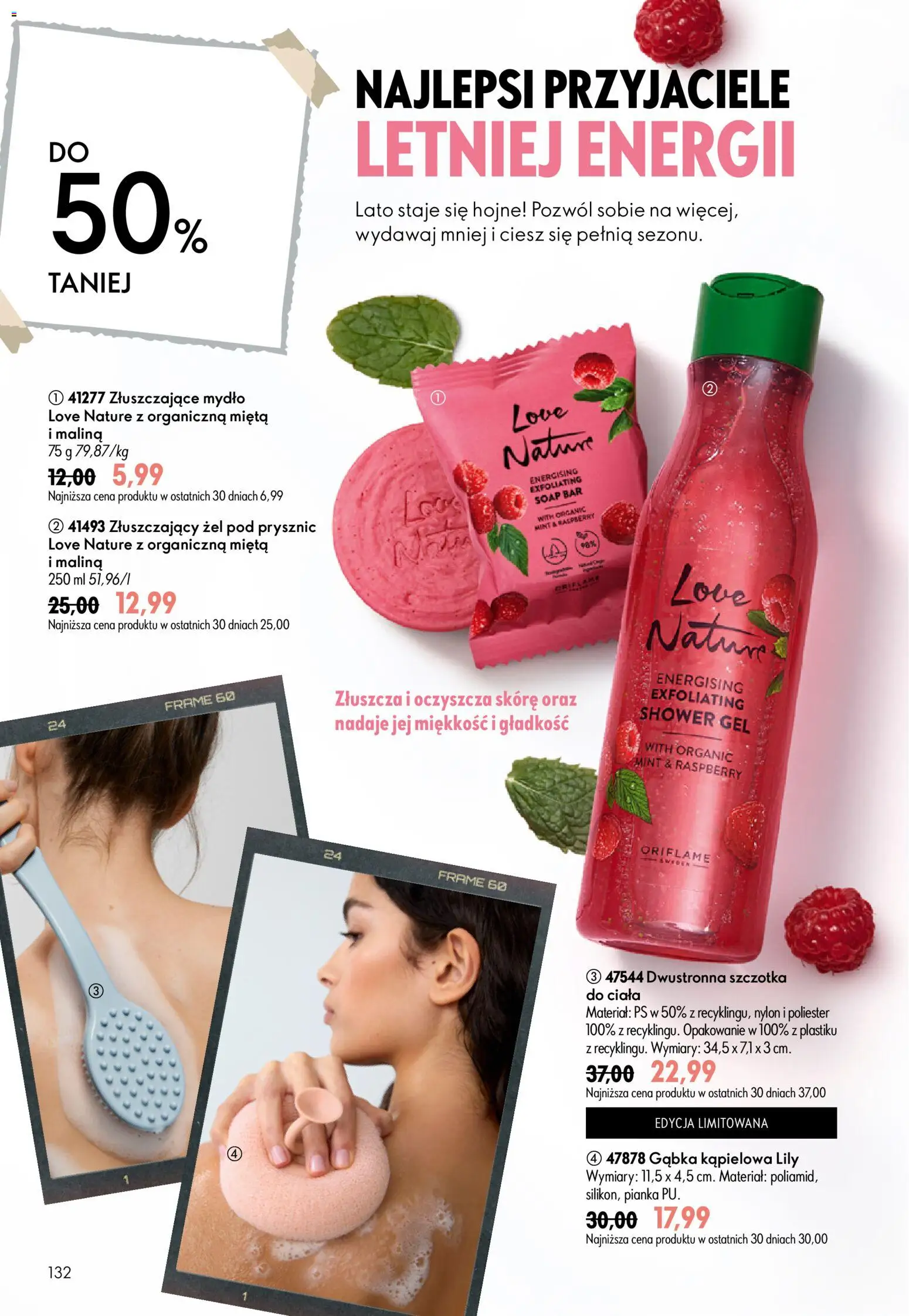 Oriflame Katalog 10 2026 od 08.07.2026 | Strona: 132 | Produkty: Mięta, Gąbka, Mydło, Żel pod prysznic