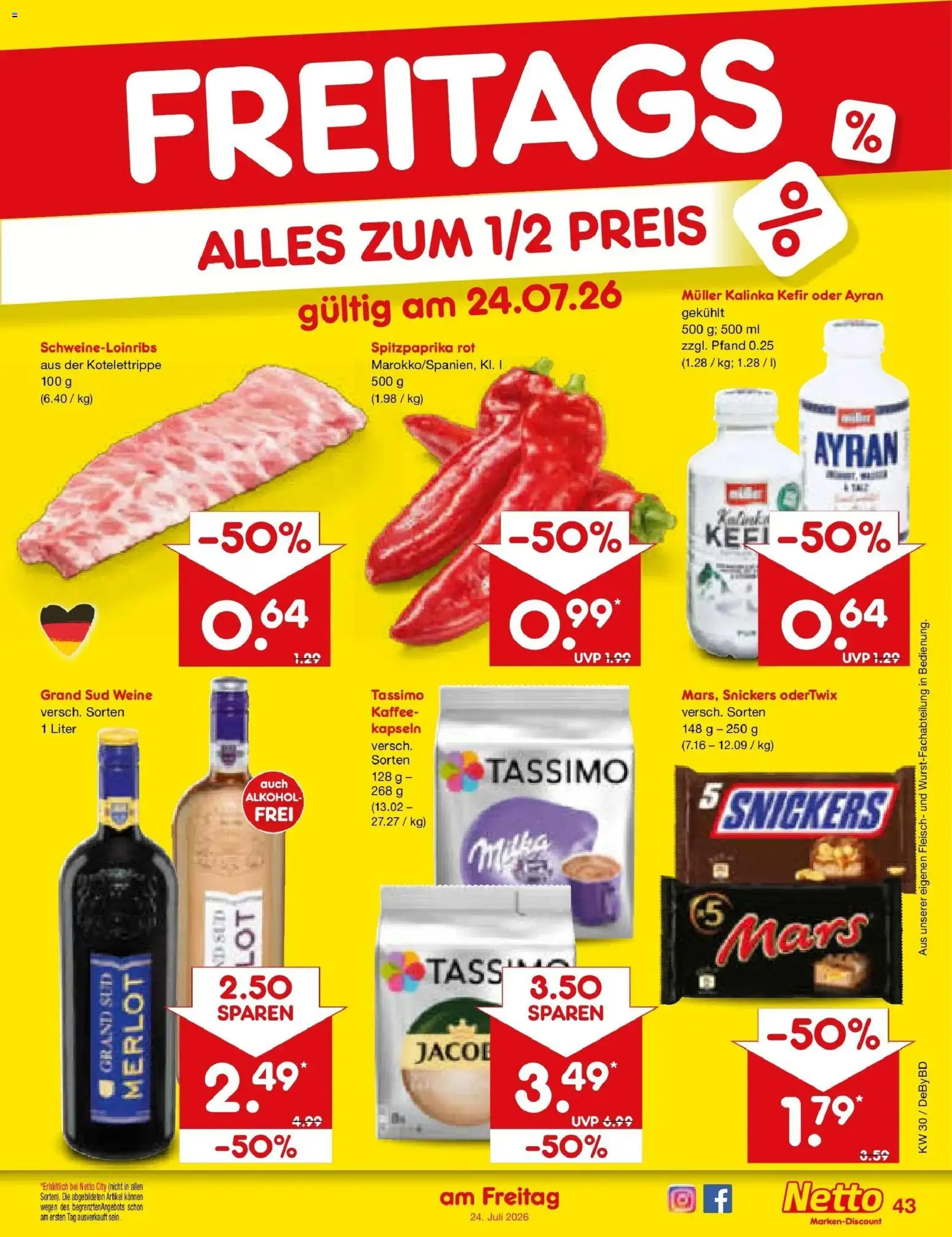 Netto Marken-Discount Prospekt Buttenwiesen – gültig ab 20.07.2026 | Seite: 67 | Produkte: Kefir, Kaffee, Grand sud, Fleisch
