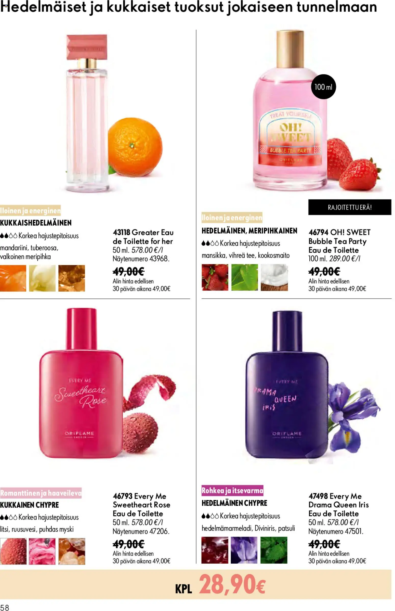 Oriflame - Esite 10 – voimassa 15/07/2026 alkaen | Sivu: 58