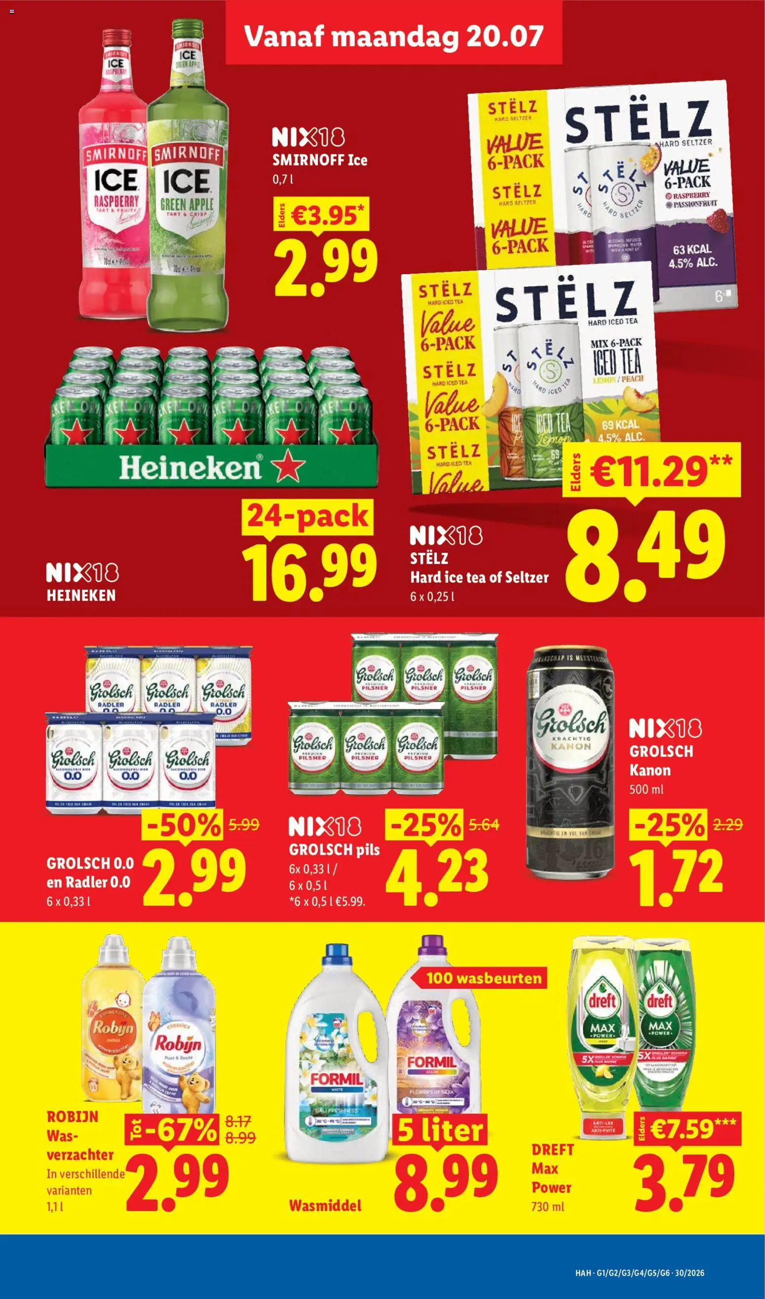 {H1} | Pagina: 11 | Producten: Radler, Ice Tea, Was, Bal