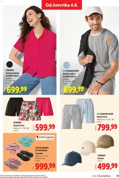COPACABANA BY IPANEMA Japanke, Japanke, veličine: 37 - 45,5*, različite vrste - pregled Lidl kataloga - važi od 28.05.2026 | Strana: 39 | Proizvode: Japanke, Kačket, Košulja, Majica kratkih rukava