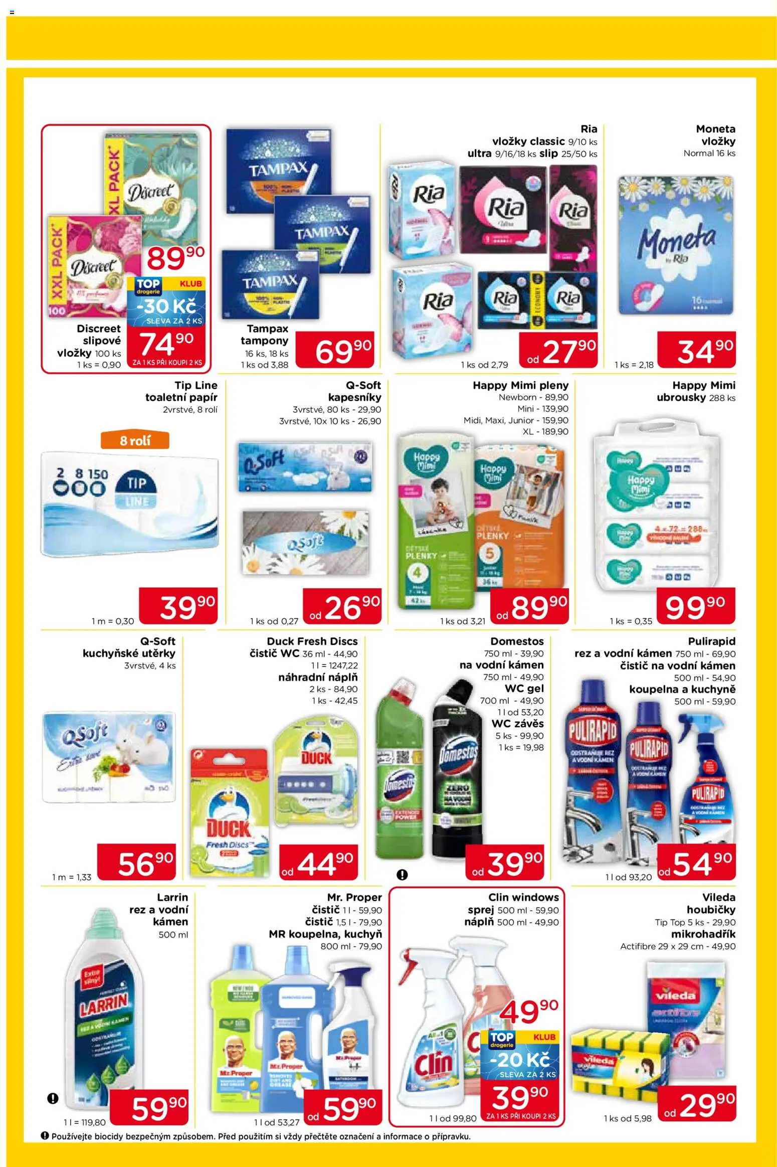 Top drogerie leták od 20.08.2026 | Strana: 3 | Produkty: Kuchyňské utěrky, Domestos, Plenky, Pleny